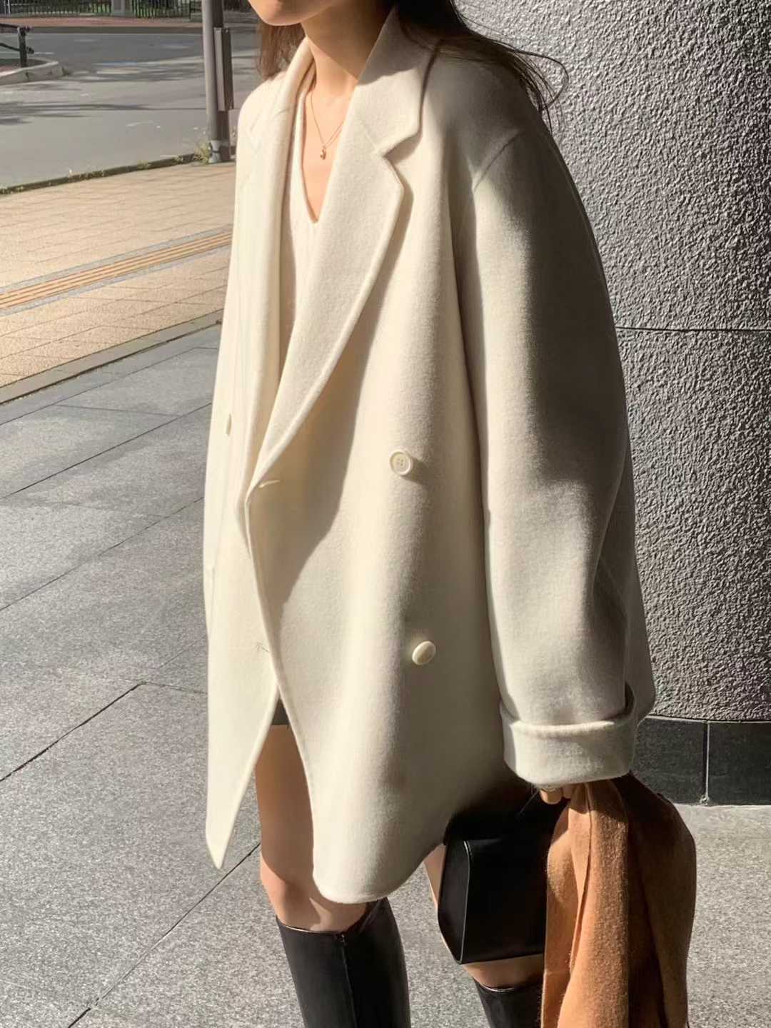 leday handmadecoatハンドメイド コート 韓国 OUNCE Ounce bruni double half handmade coat – LEDAY
