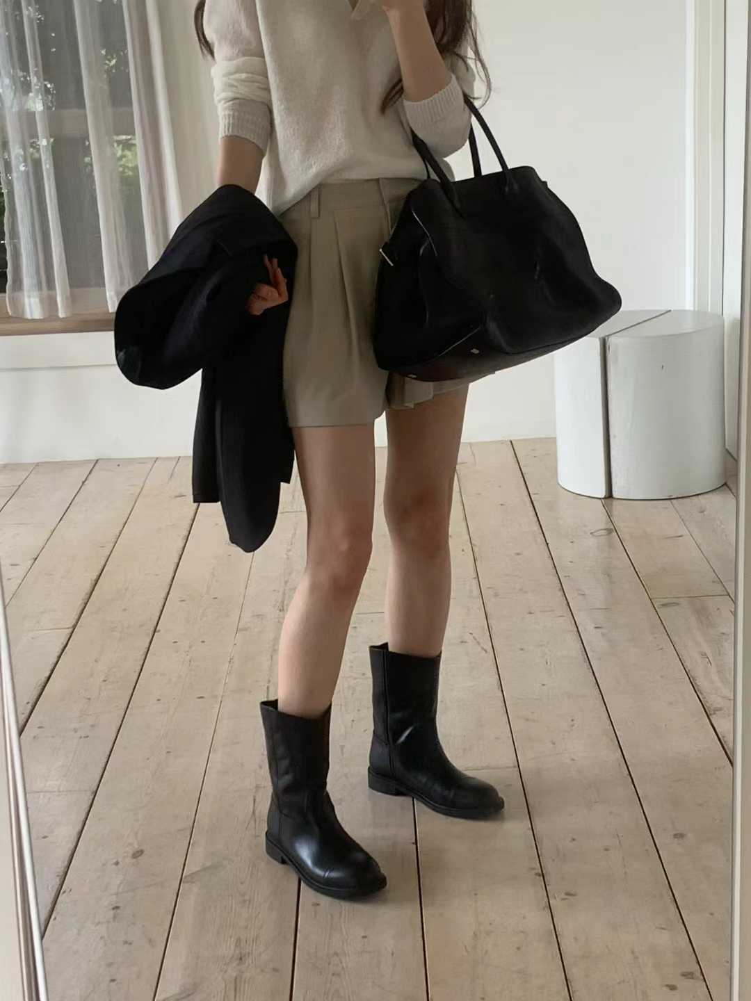 Ounce wool toff shorts-2col