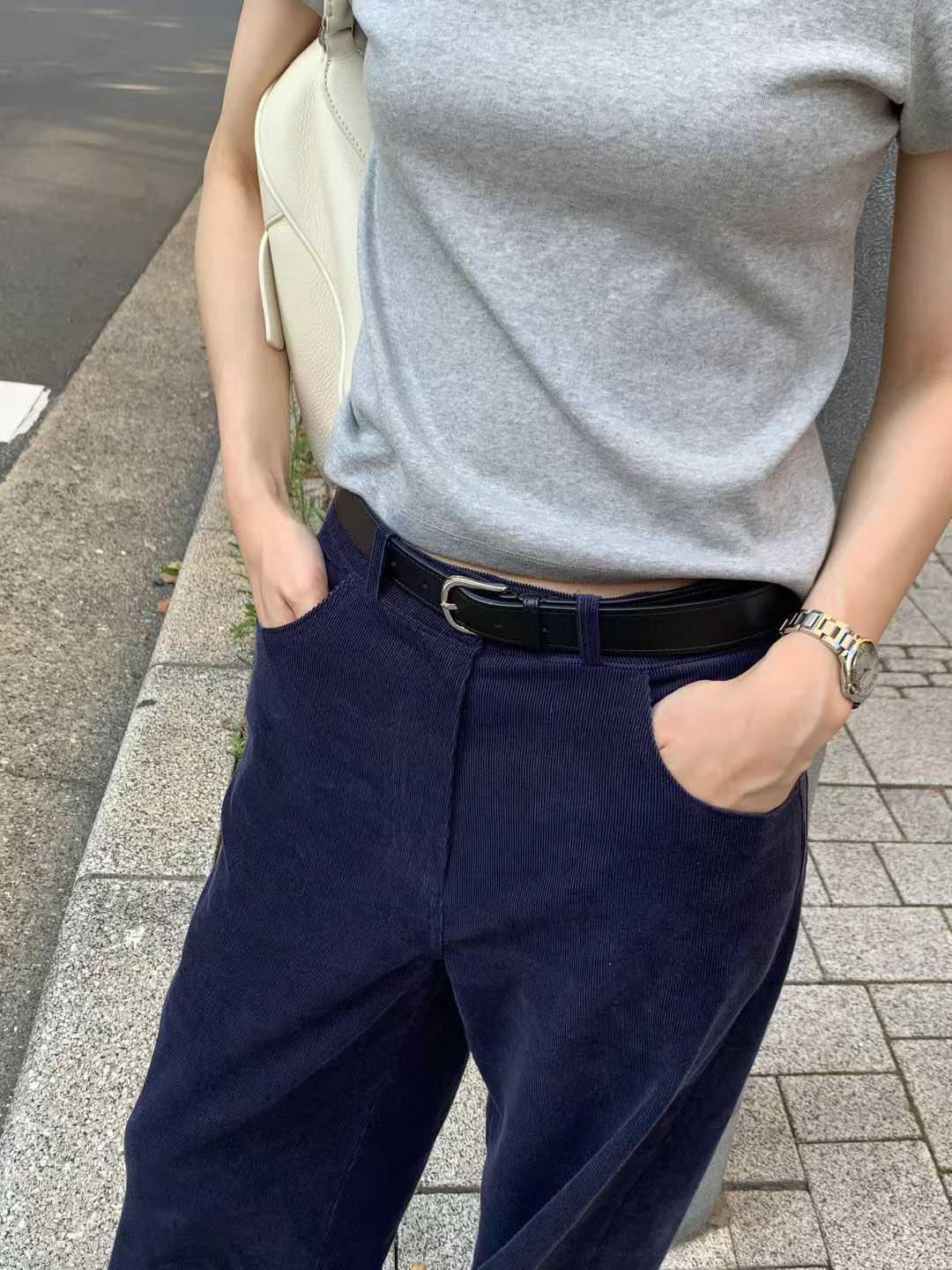 Ounce corduroy natural pants-3col