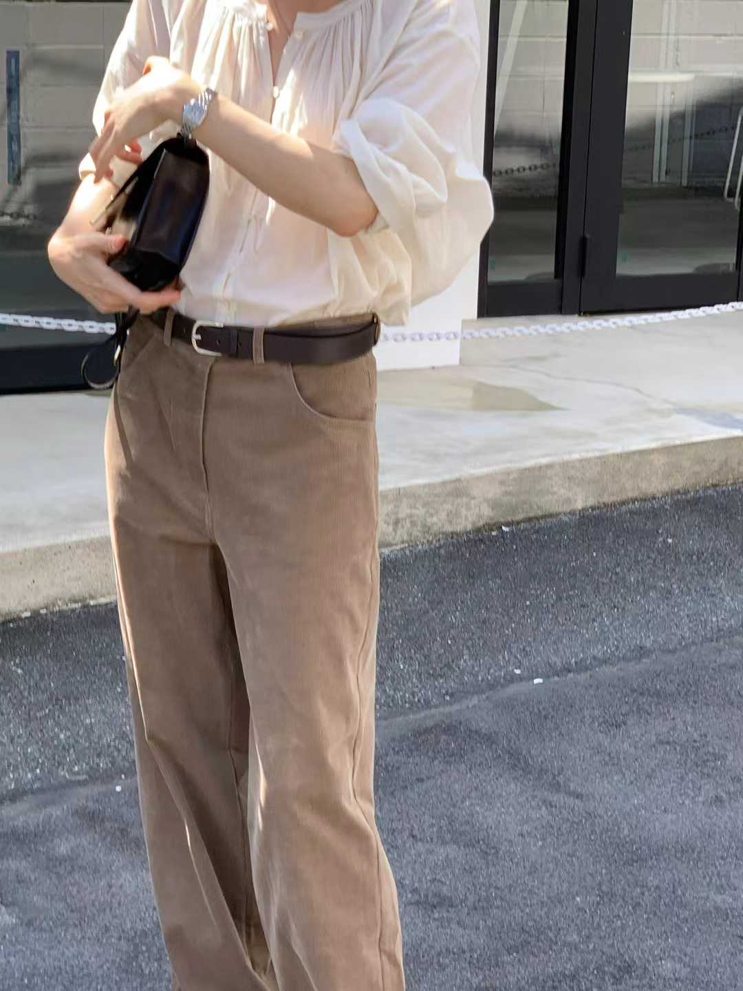 Ounce corduroy natural pants-3col