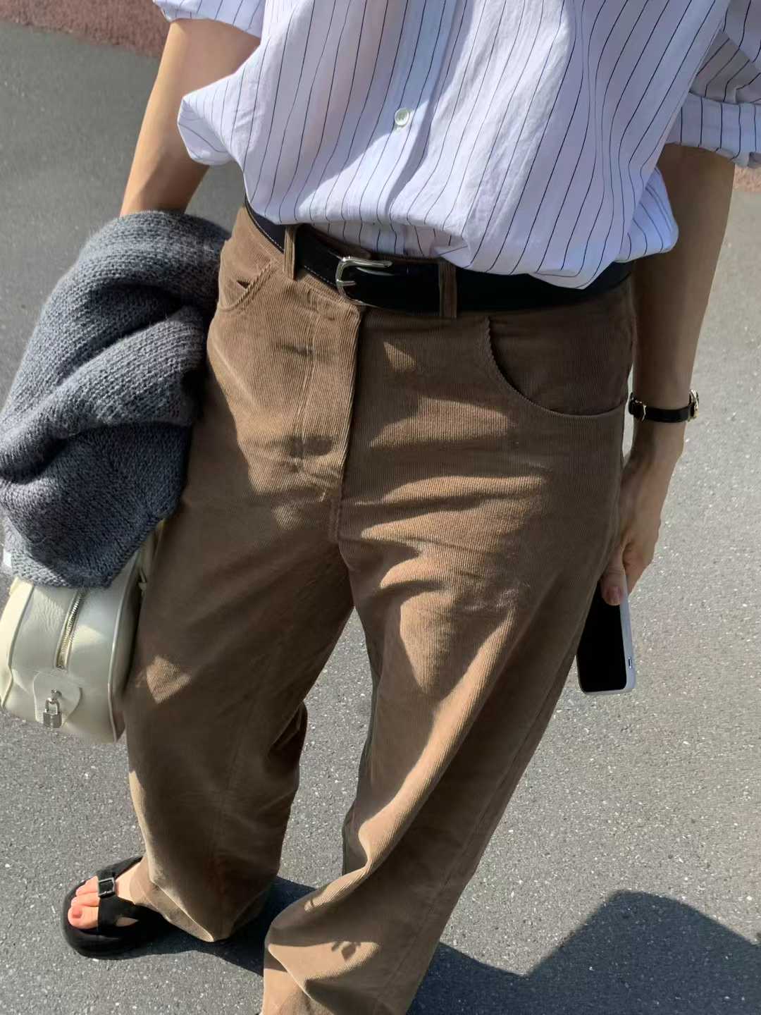 Ounce corduroy natural pants-3col