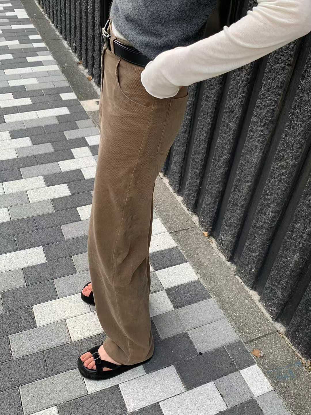 Ounce corduroy natural pants-3col