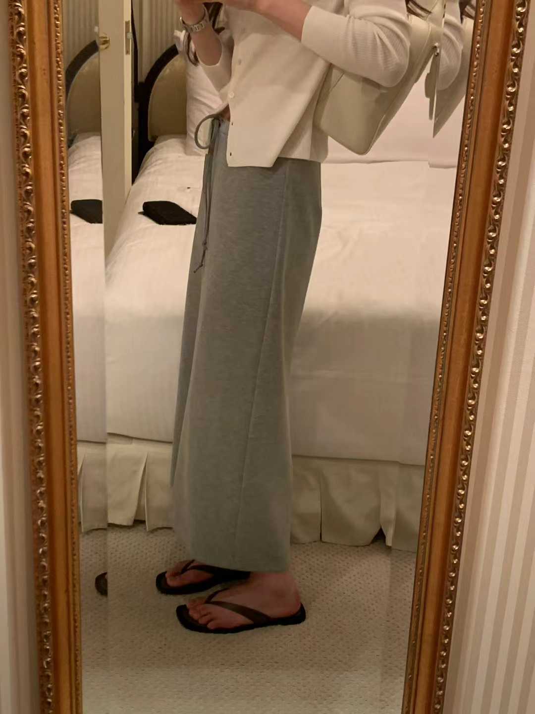 black即納 Ounce maxi string skirt-2col