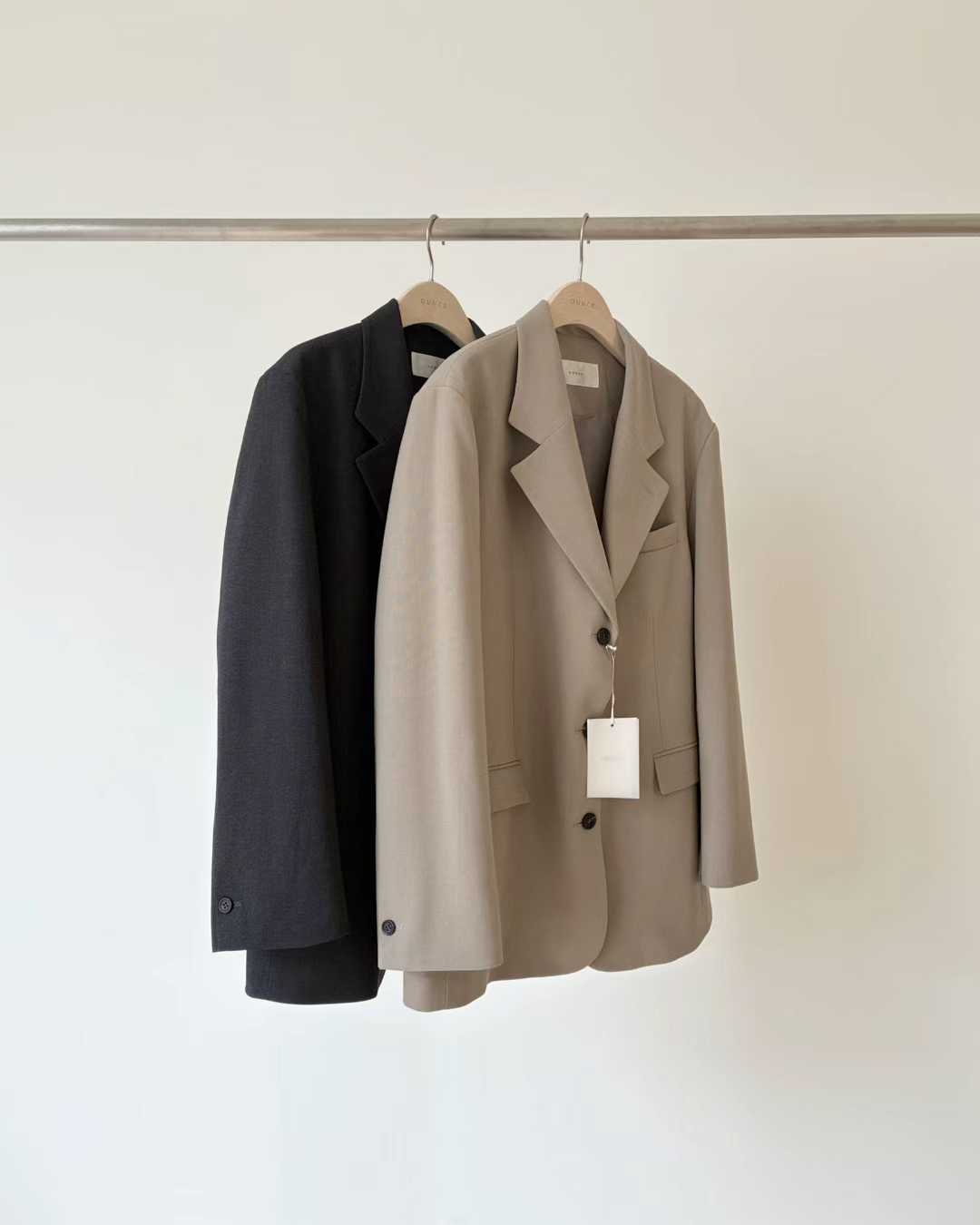 Ounce wool boxy jacket-2col