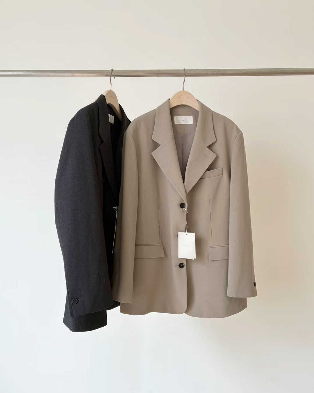 Ounce wool boxy jacket-2col