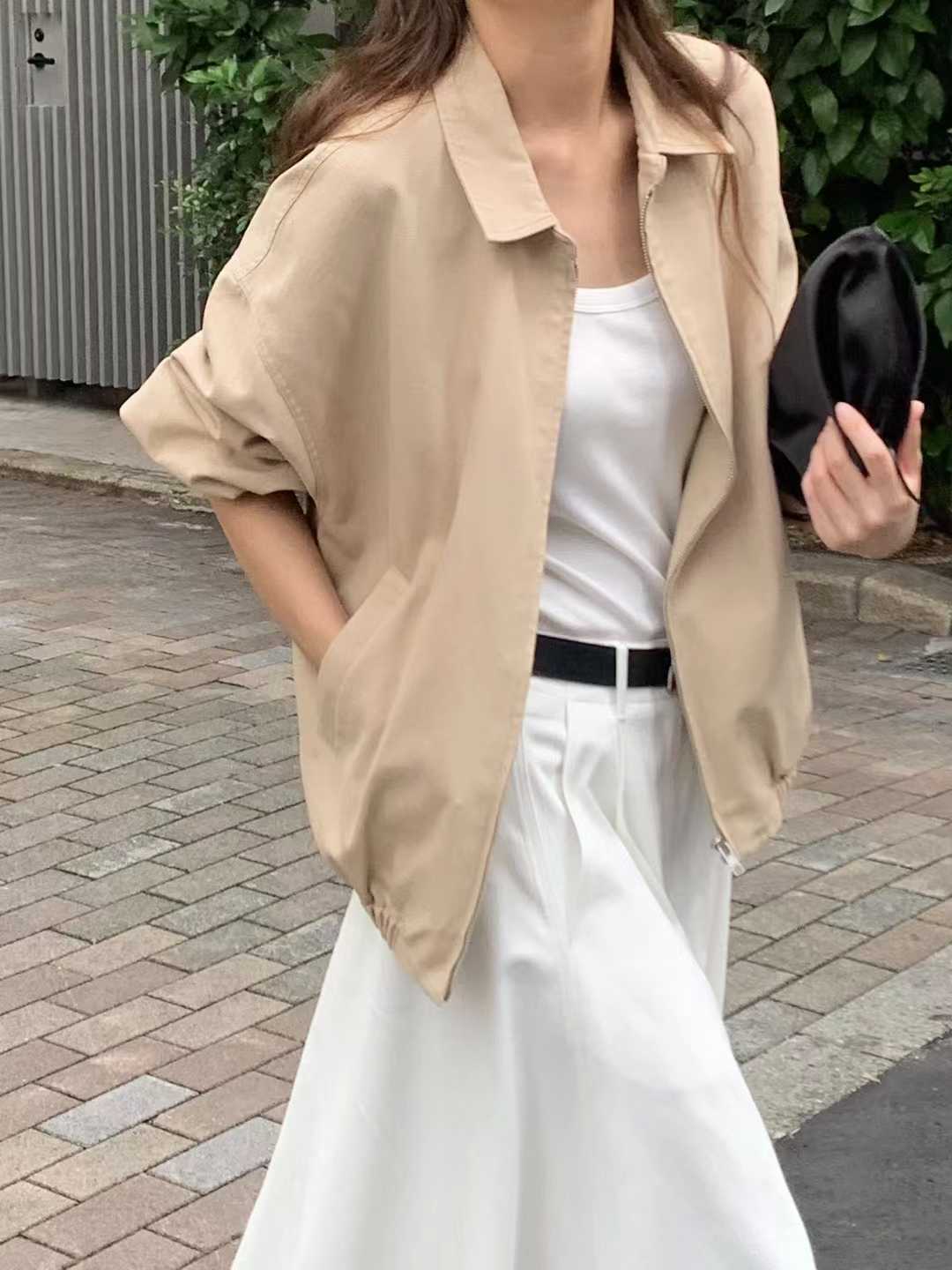 Ounce cotton blouson-2col