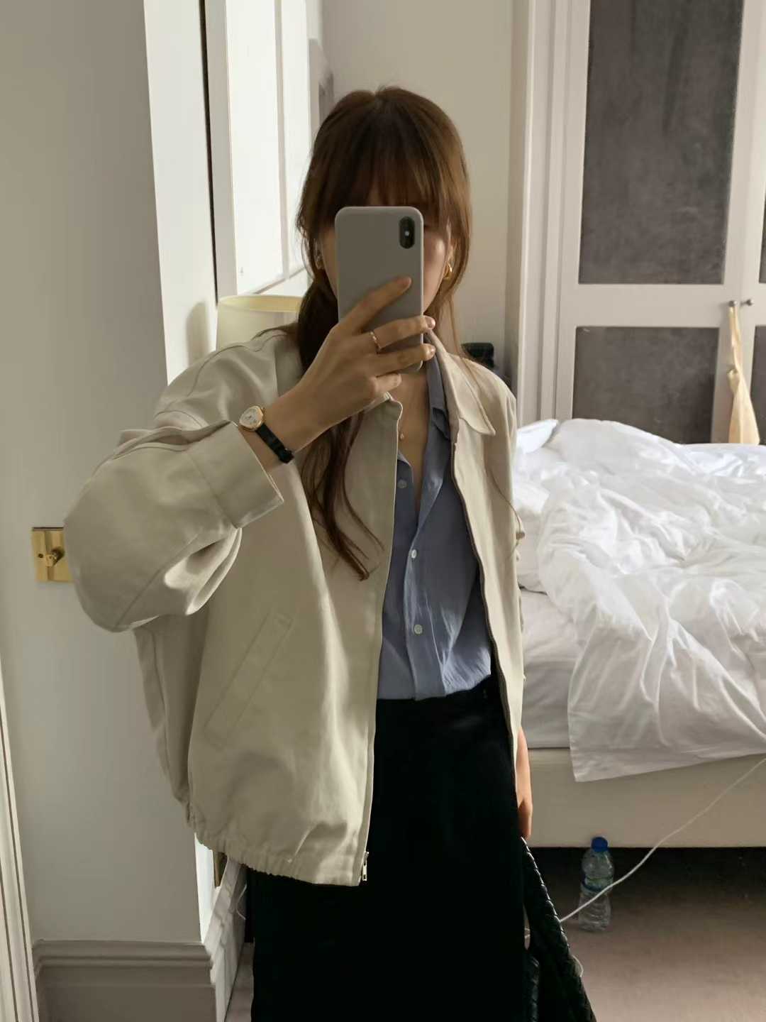 Ounce cotton blouson-2col
