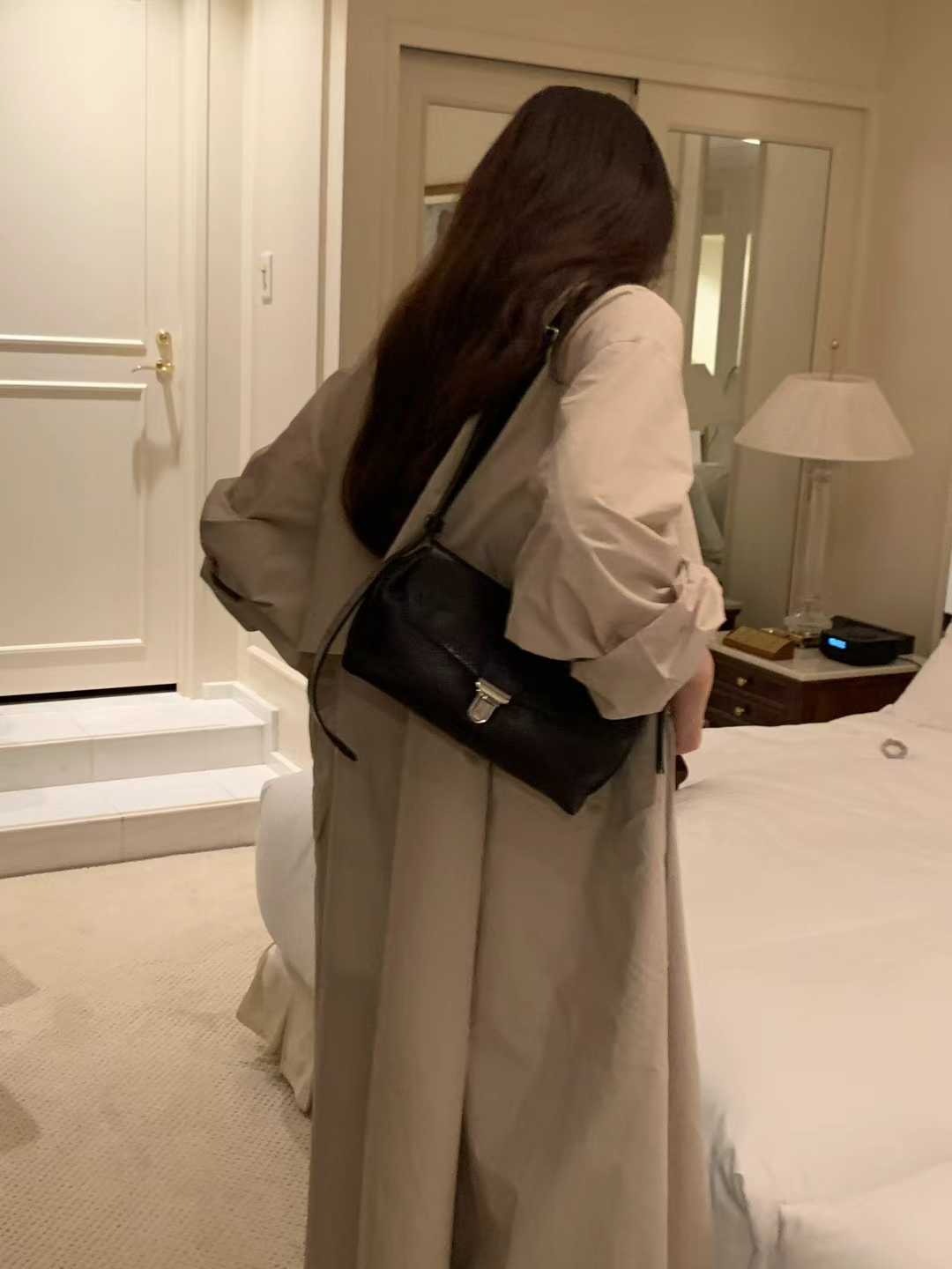 Ounce double hood trench coat