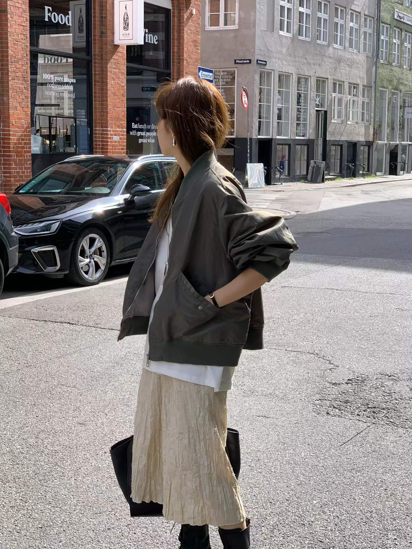 Ounce sepia pleats skirt