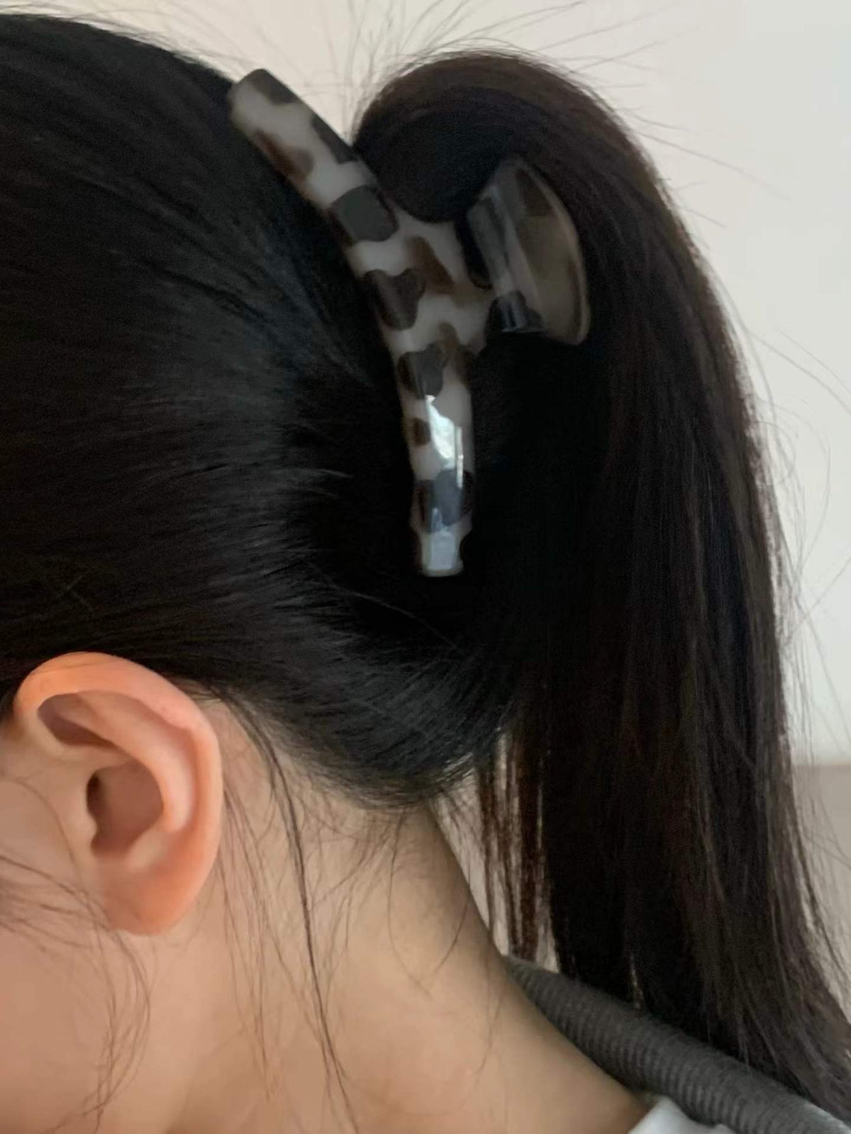 Square leopard claw clip-2col