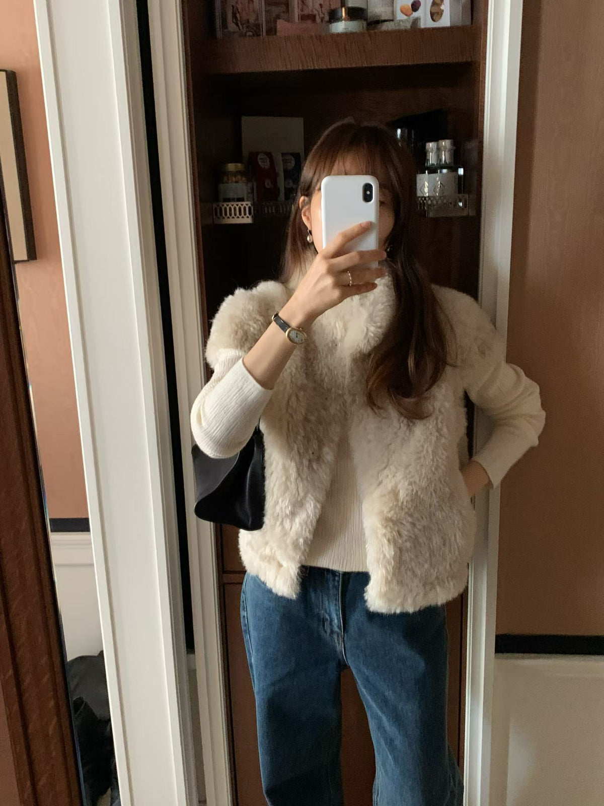 Ounce ruv half fur jacket-3col