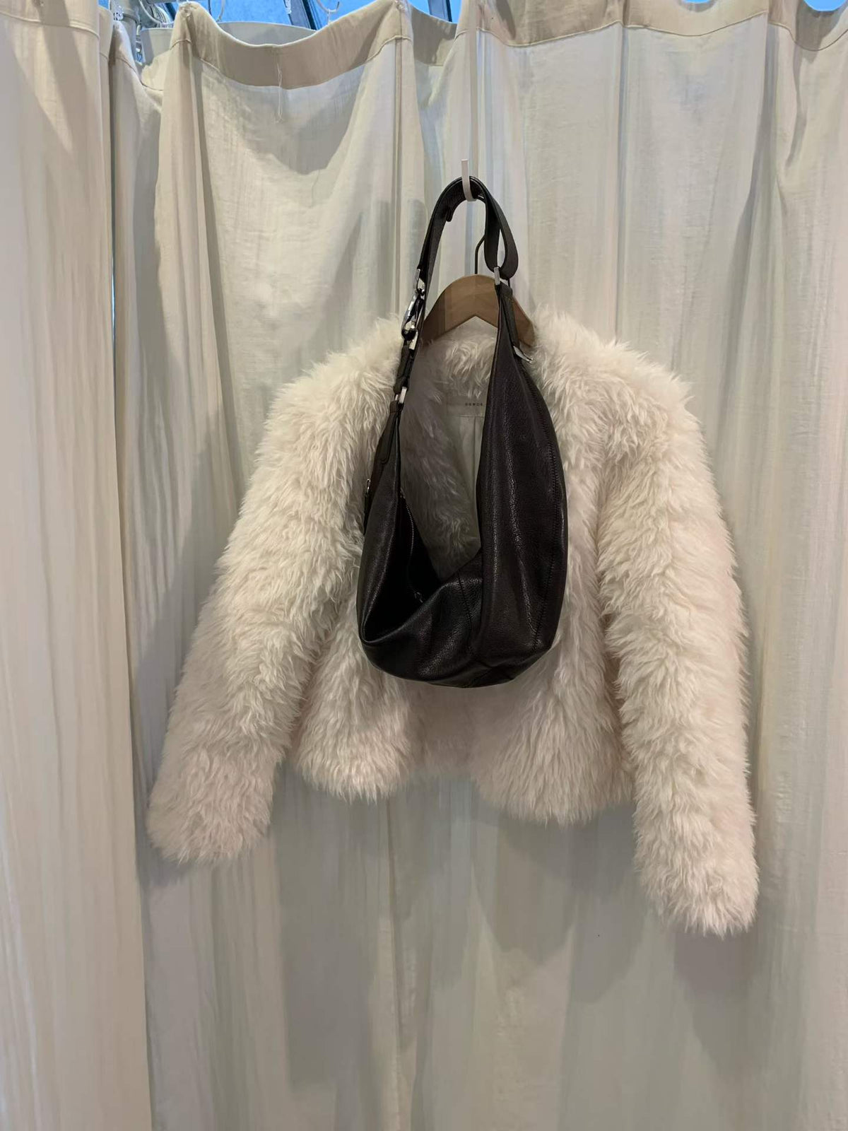 Ounce hairy fur jacket-2col
