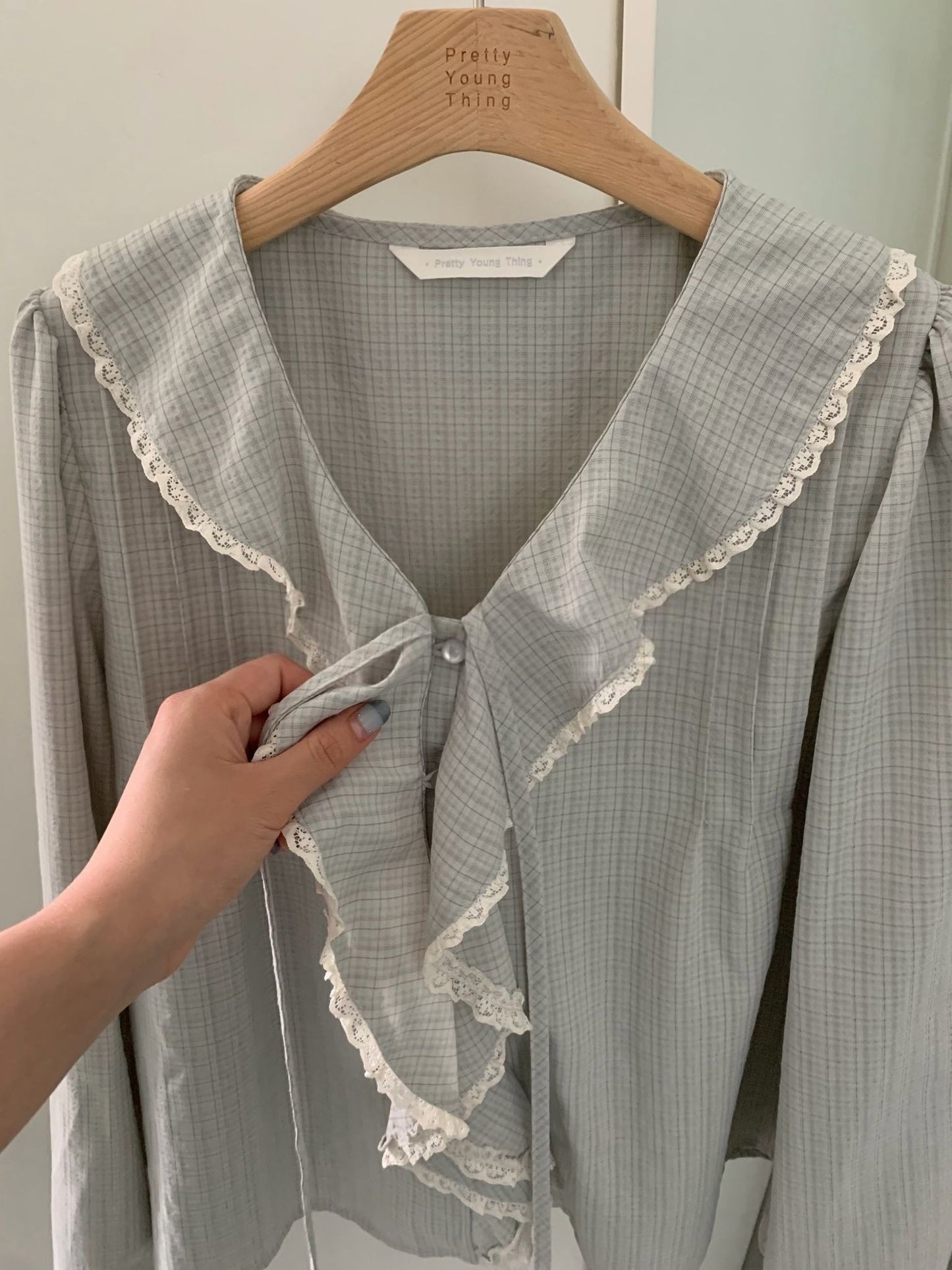 Nelly Check Blouse-2col