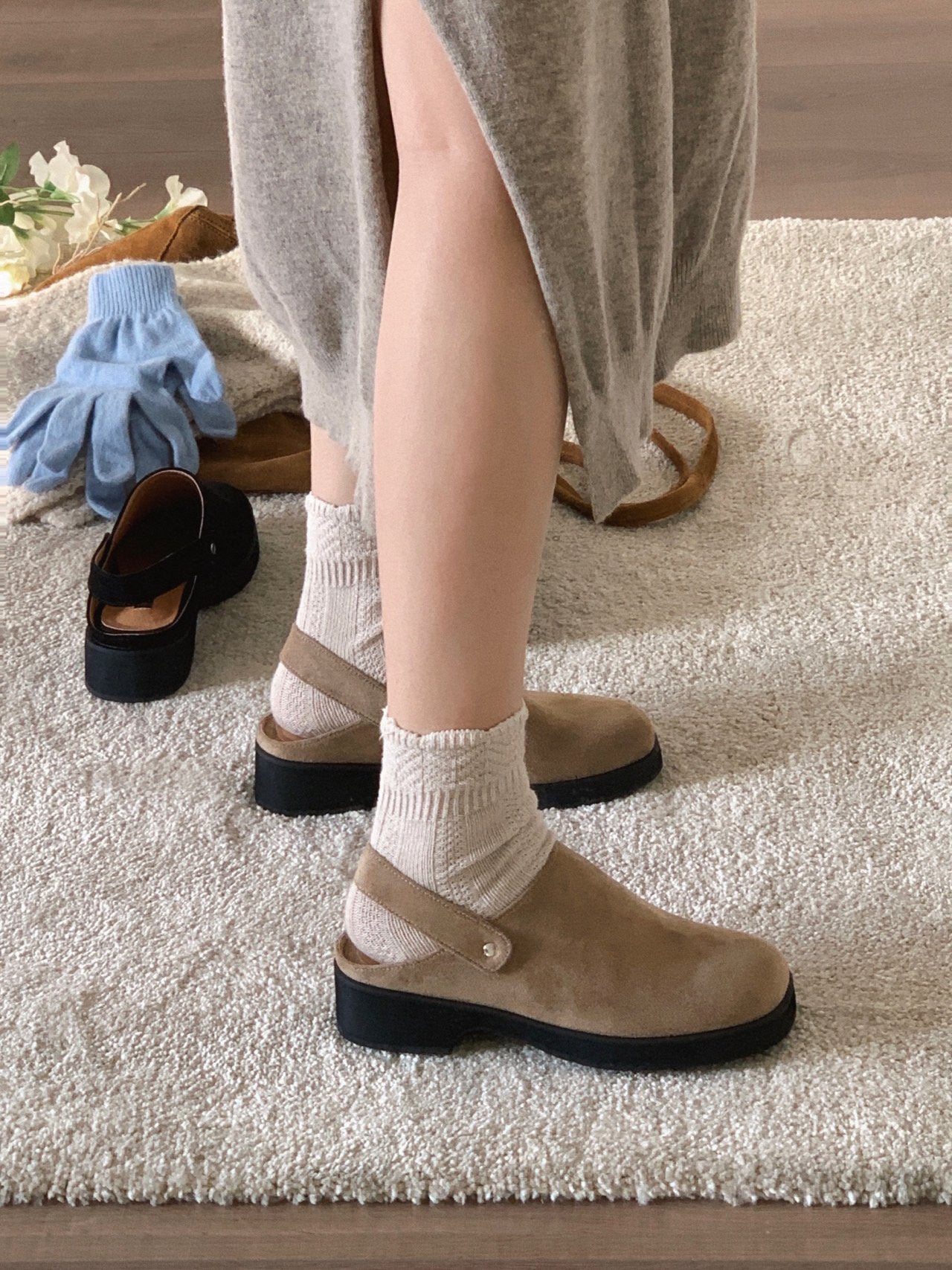 Damien platform clog-3col