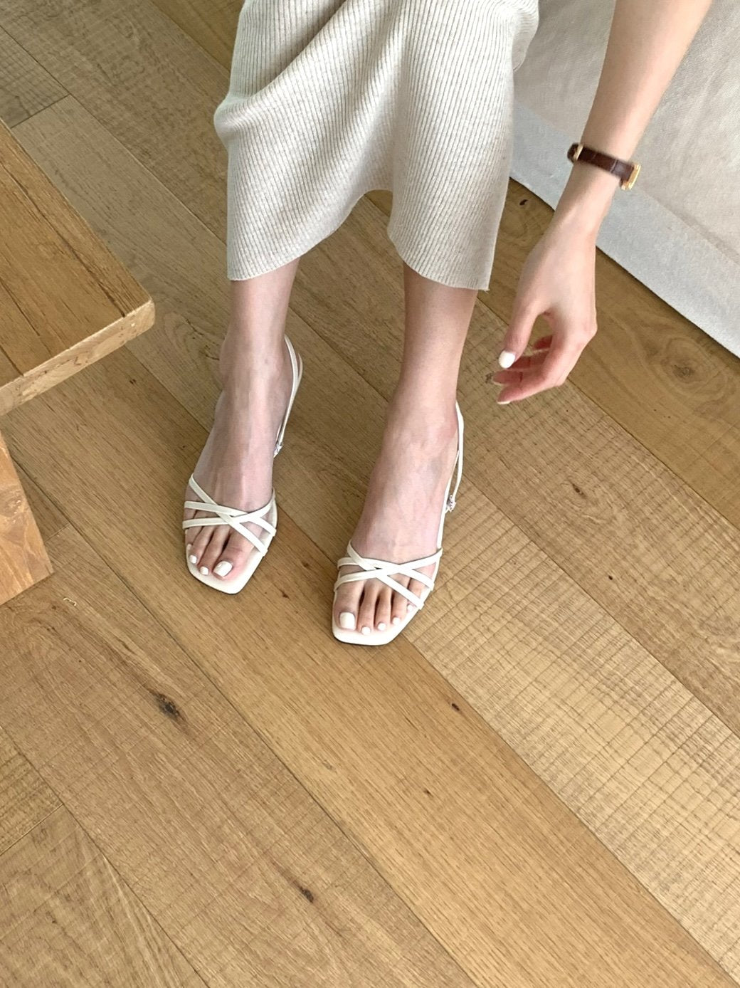 twisted strap mule-3col