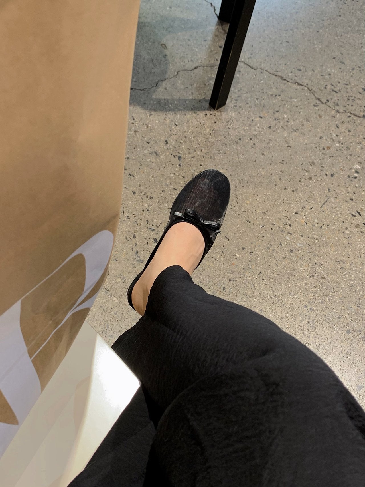 Petit Ribbon Mesh Mule