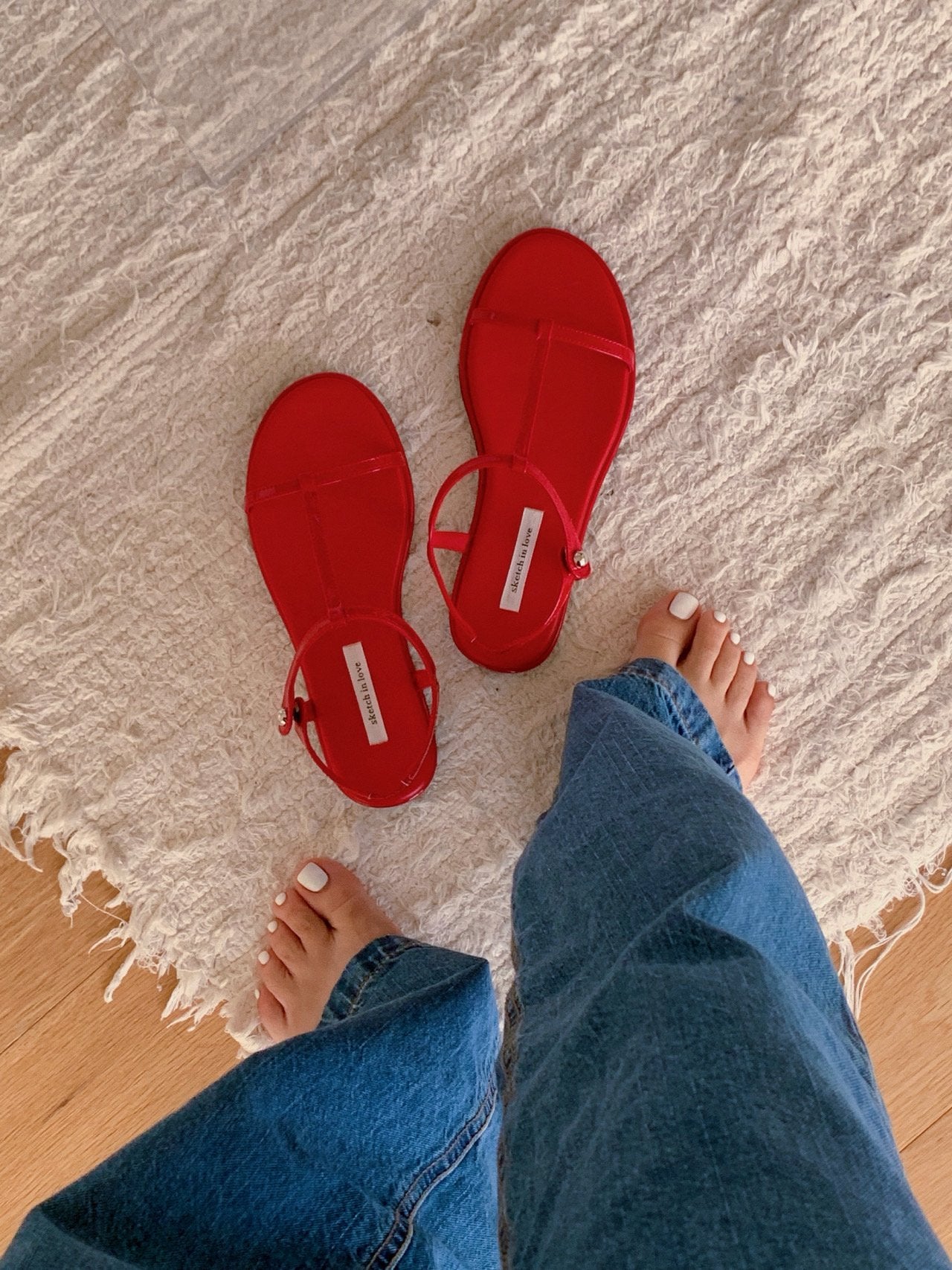 Slim T-Strap Sandals