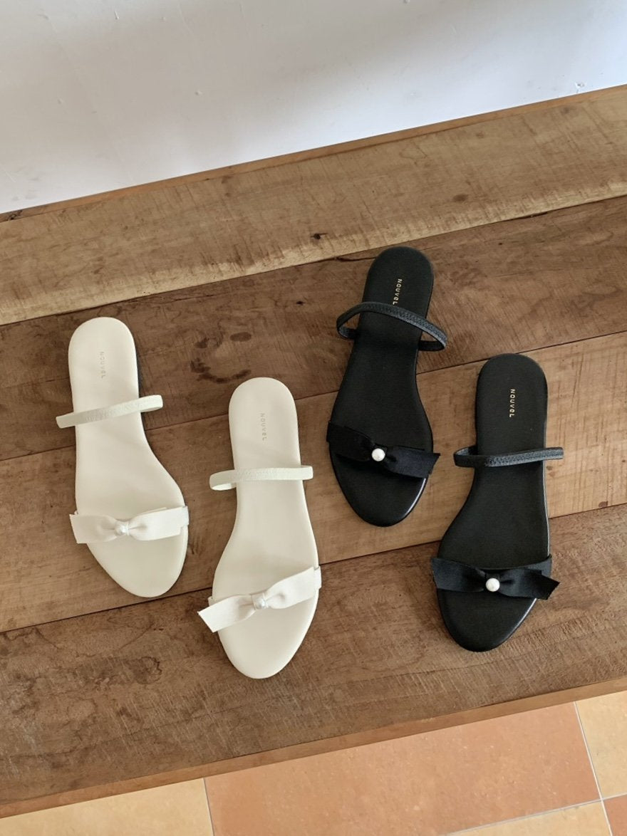 pearl banding slippers-2col