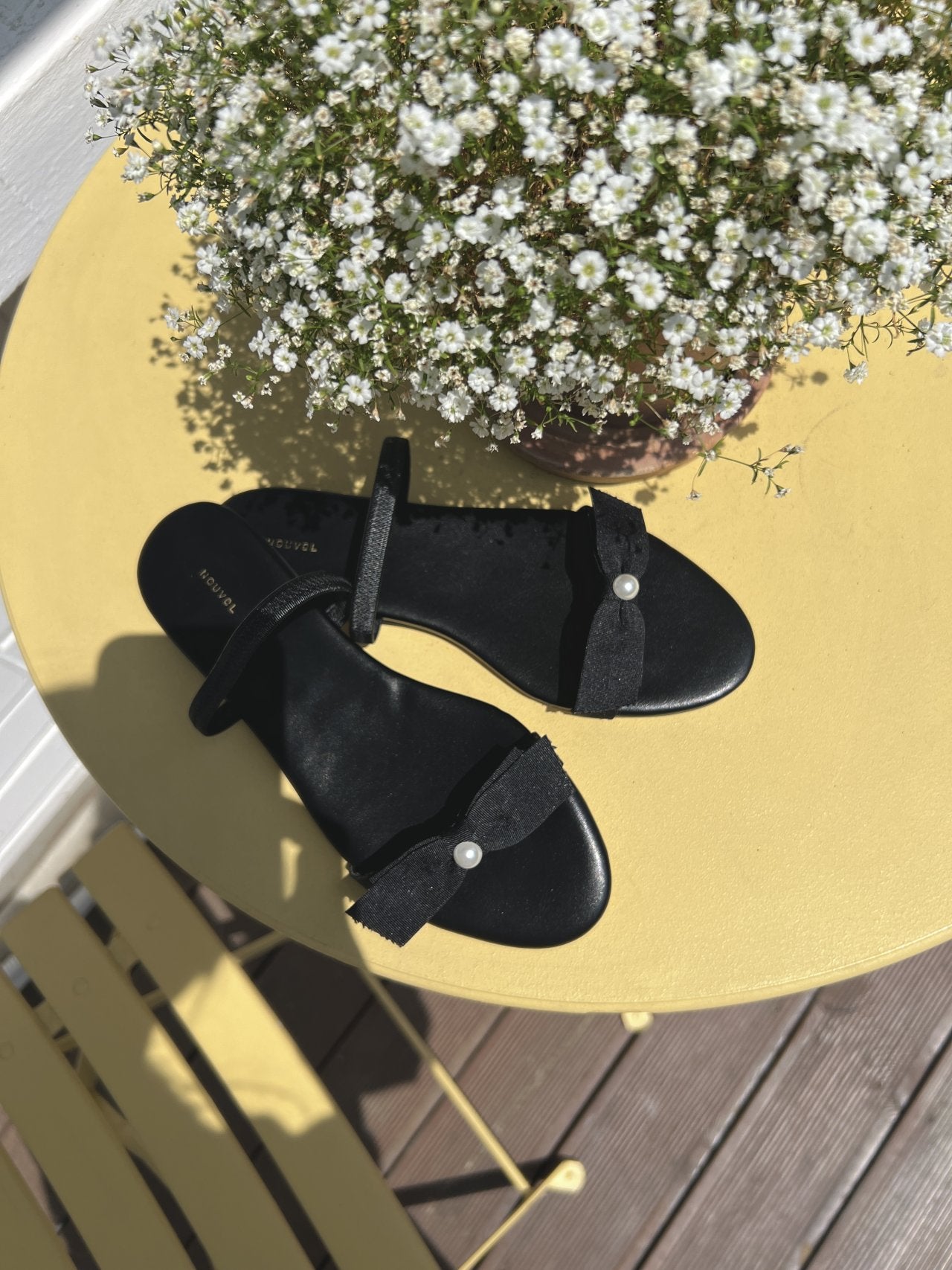 pearl banding slippers-2col