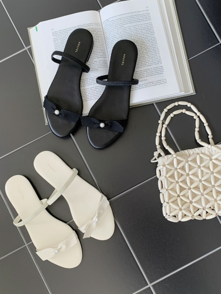 pearl banding slippers-2col
