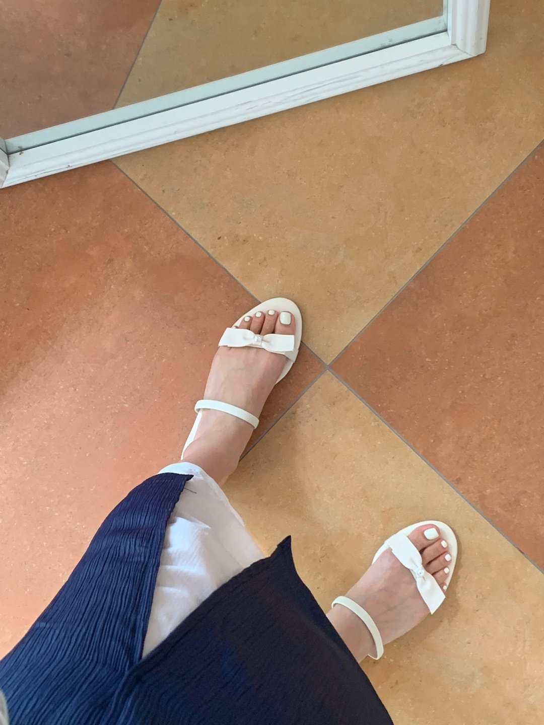 pearl banding slippers-2col
