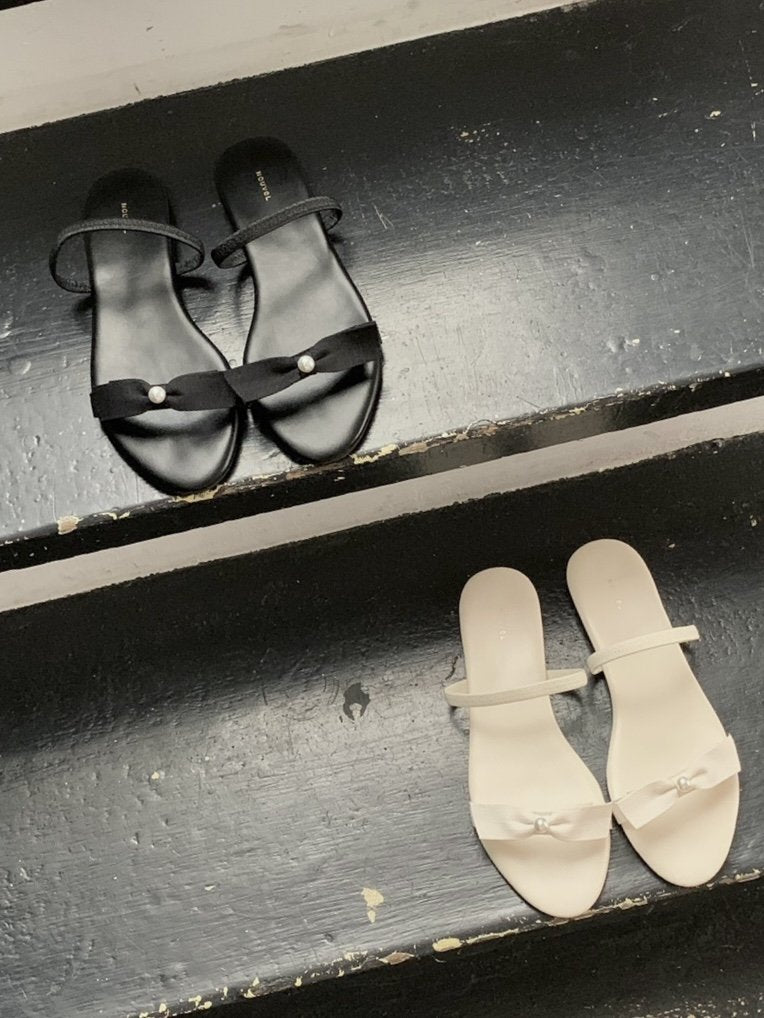 pearl banding slippers-2col