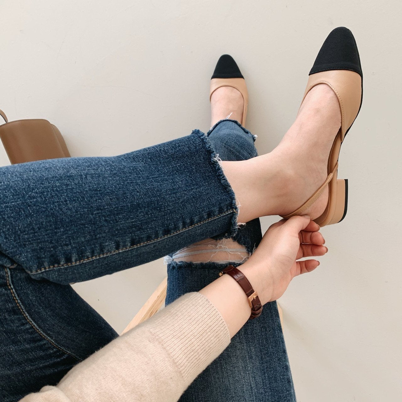 Original front color sling back