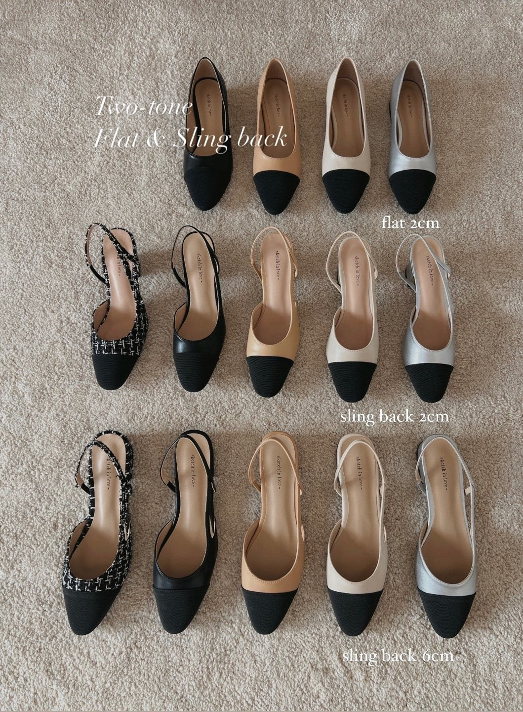 Original front color sling back
