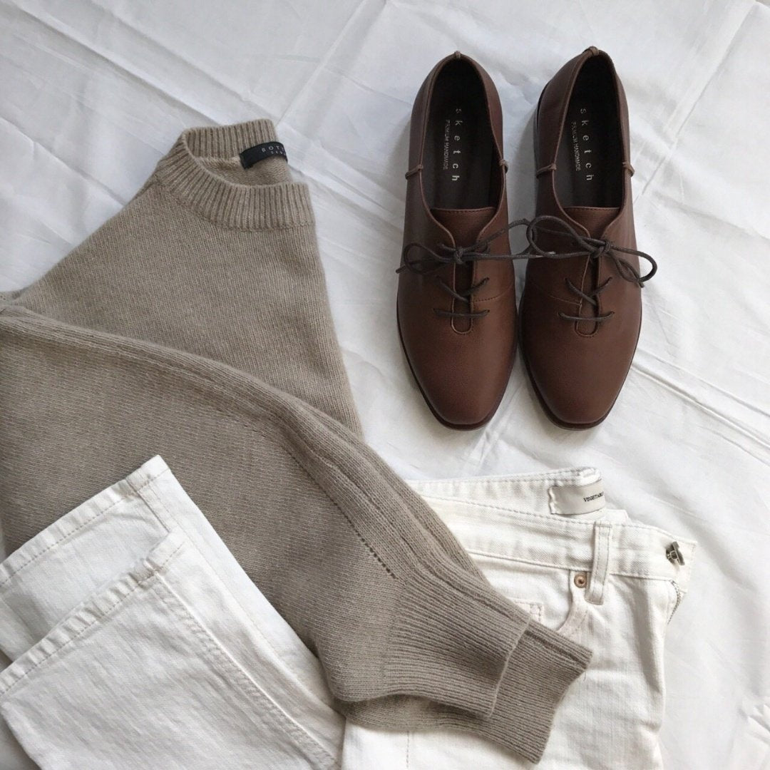 Sheepskin Almond loafers-2col