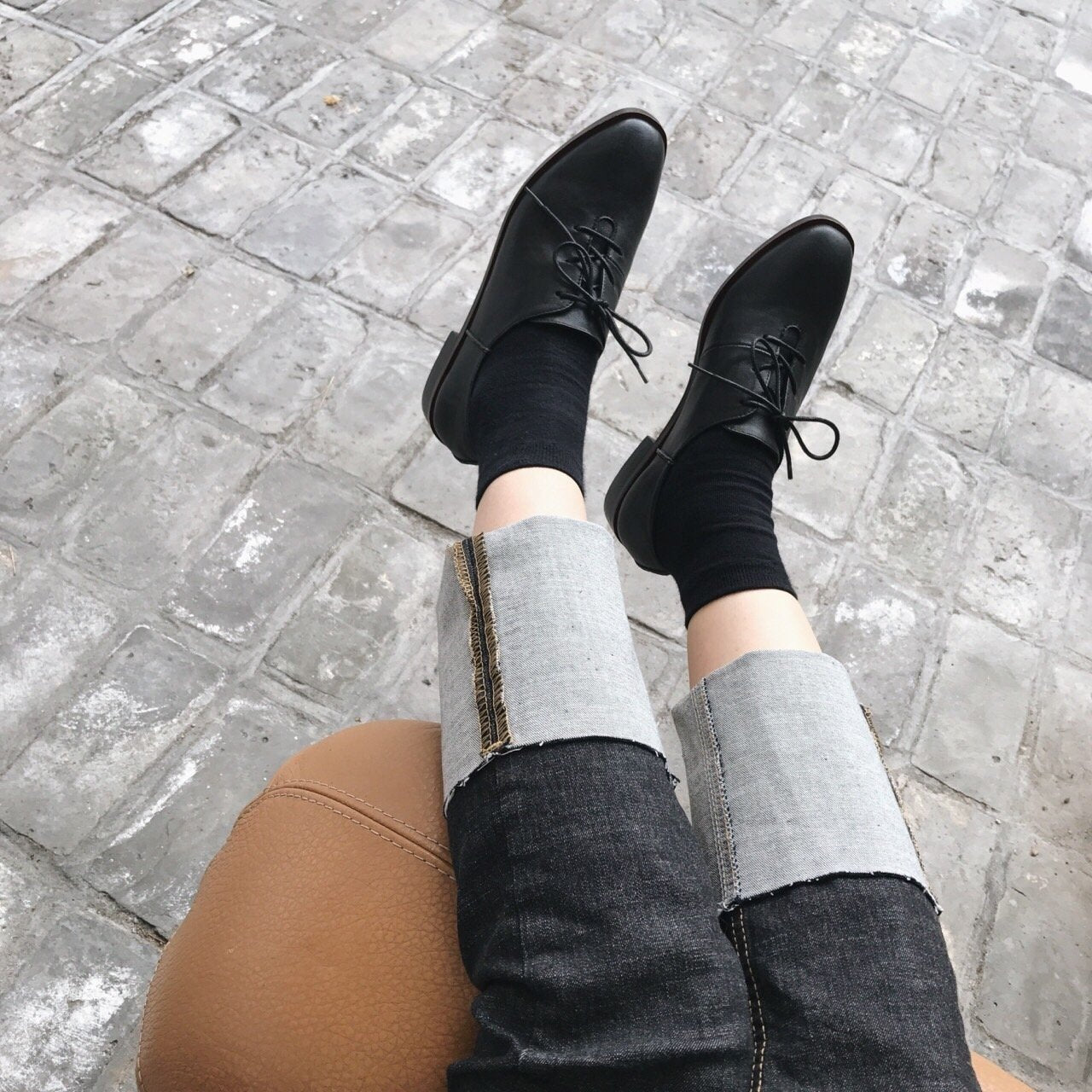 Sheepskin Almond loafers-2col