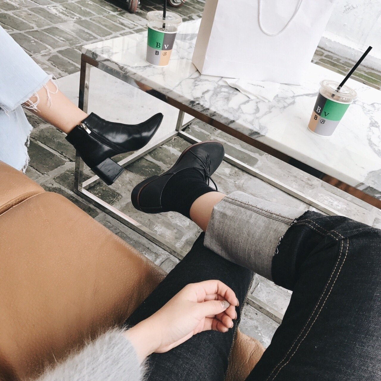 Sheepskin Almond loafers-2col