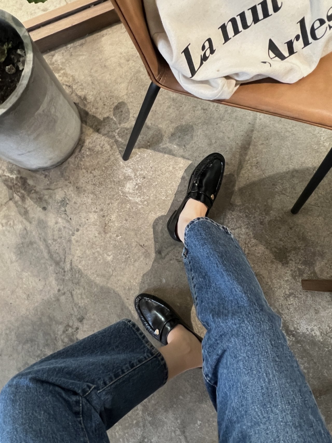 Burnett gold button loafers