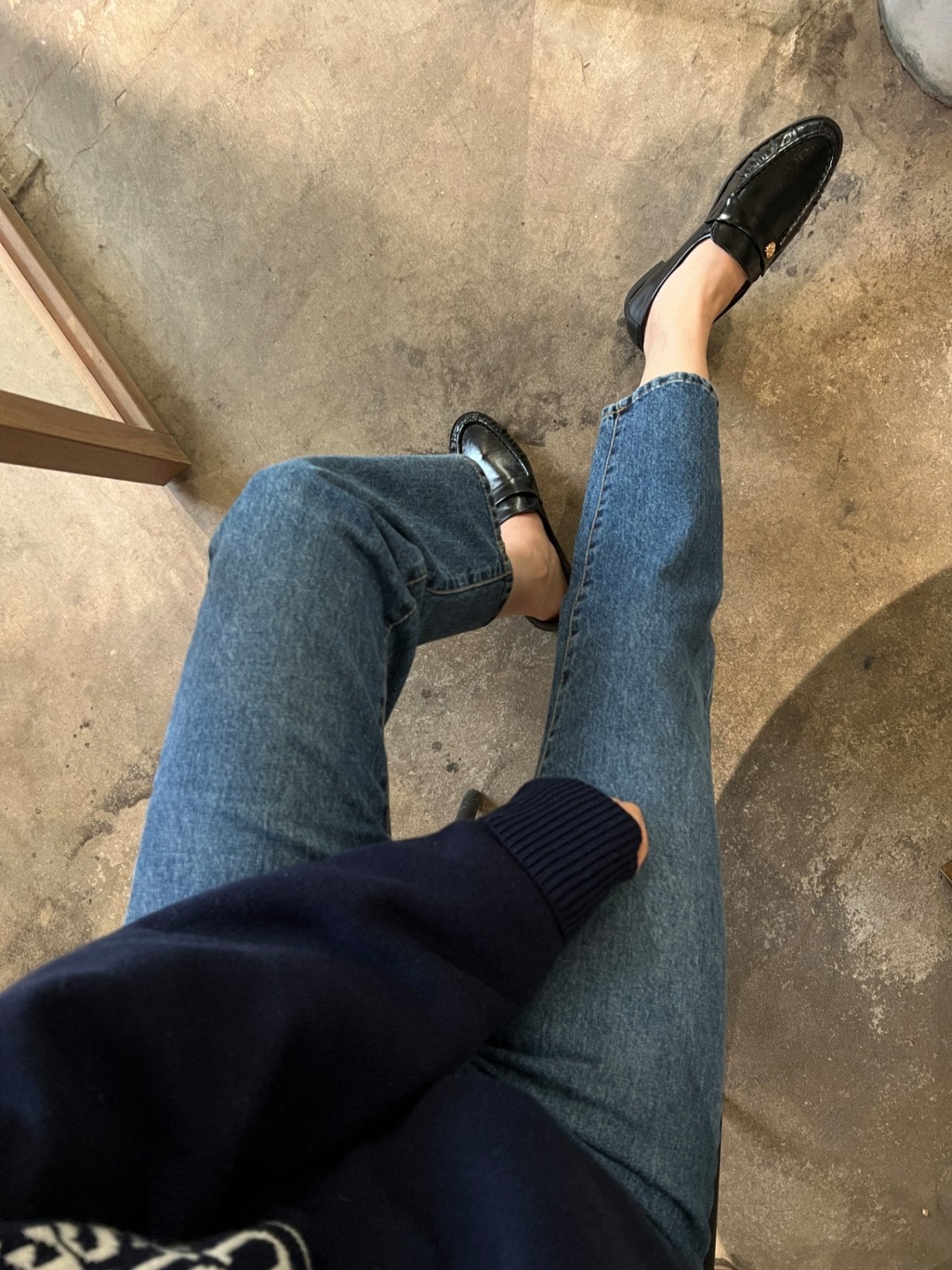 Burnett gold button loafers