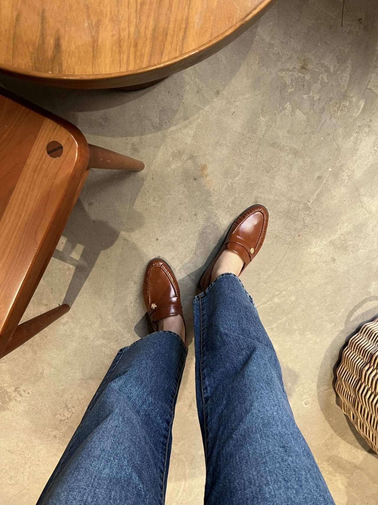 Burnett gold button loafers