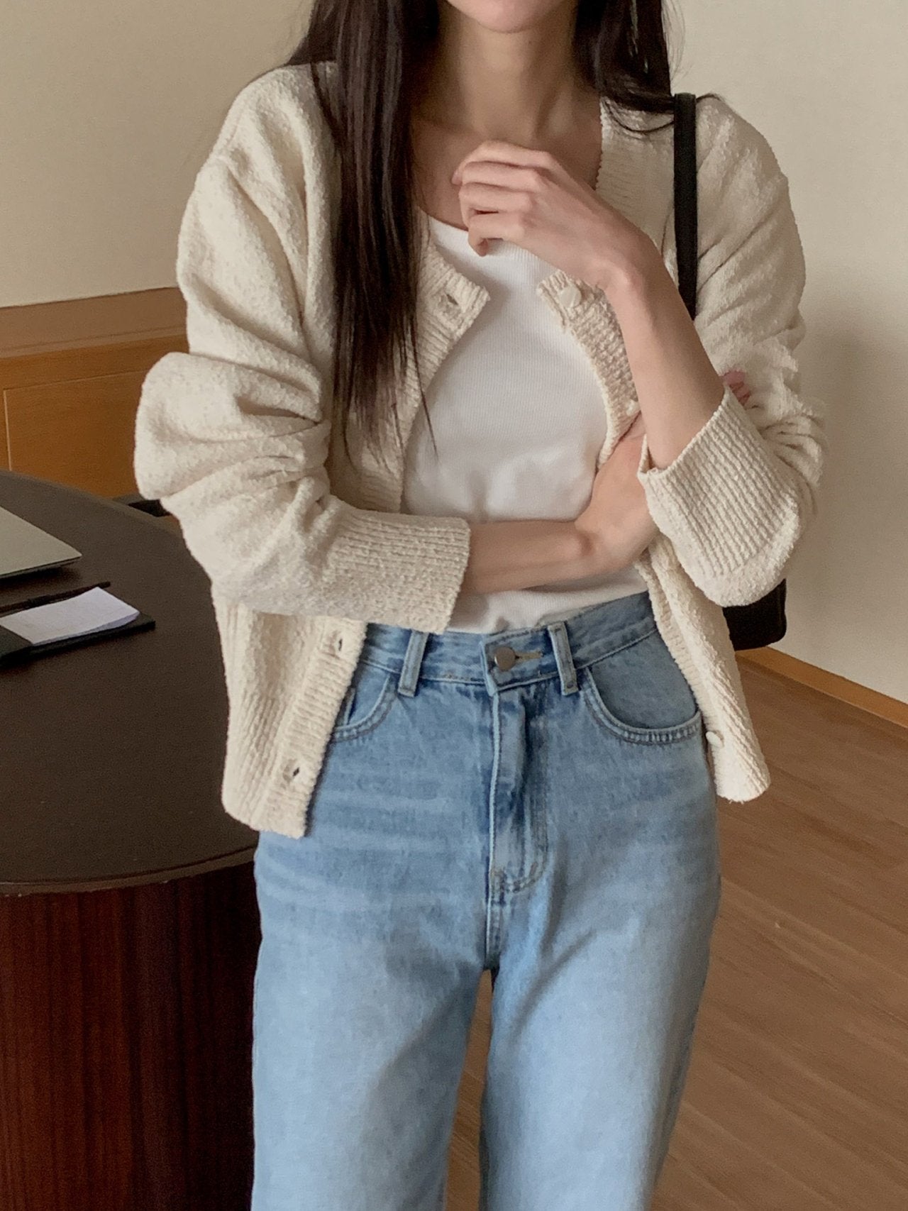 Burton tweed cardigan-2col