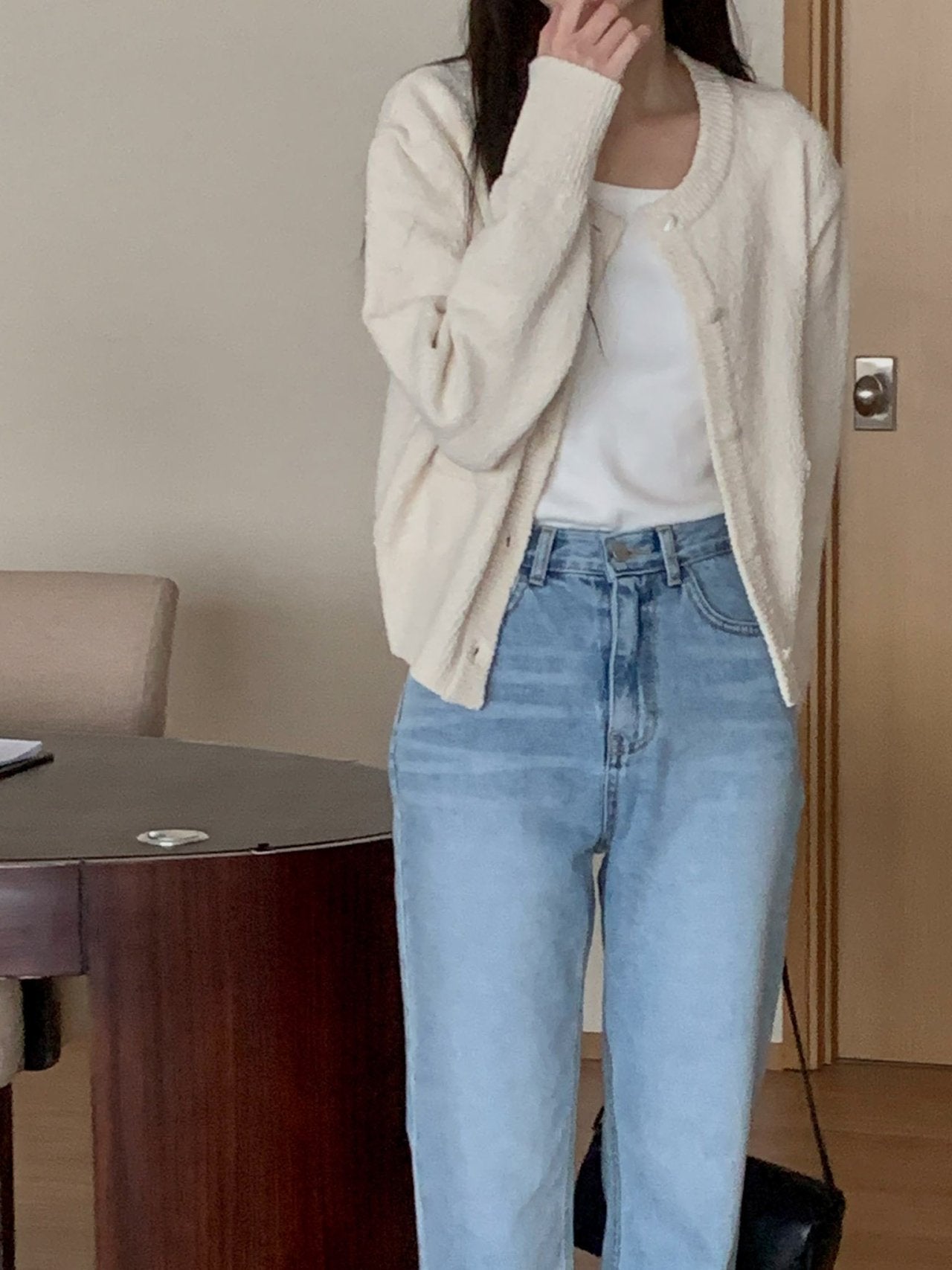 Burton tweed cardigan-2col