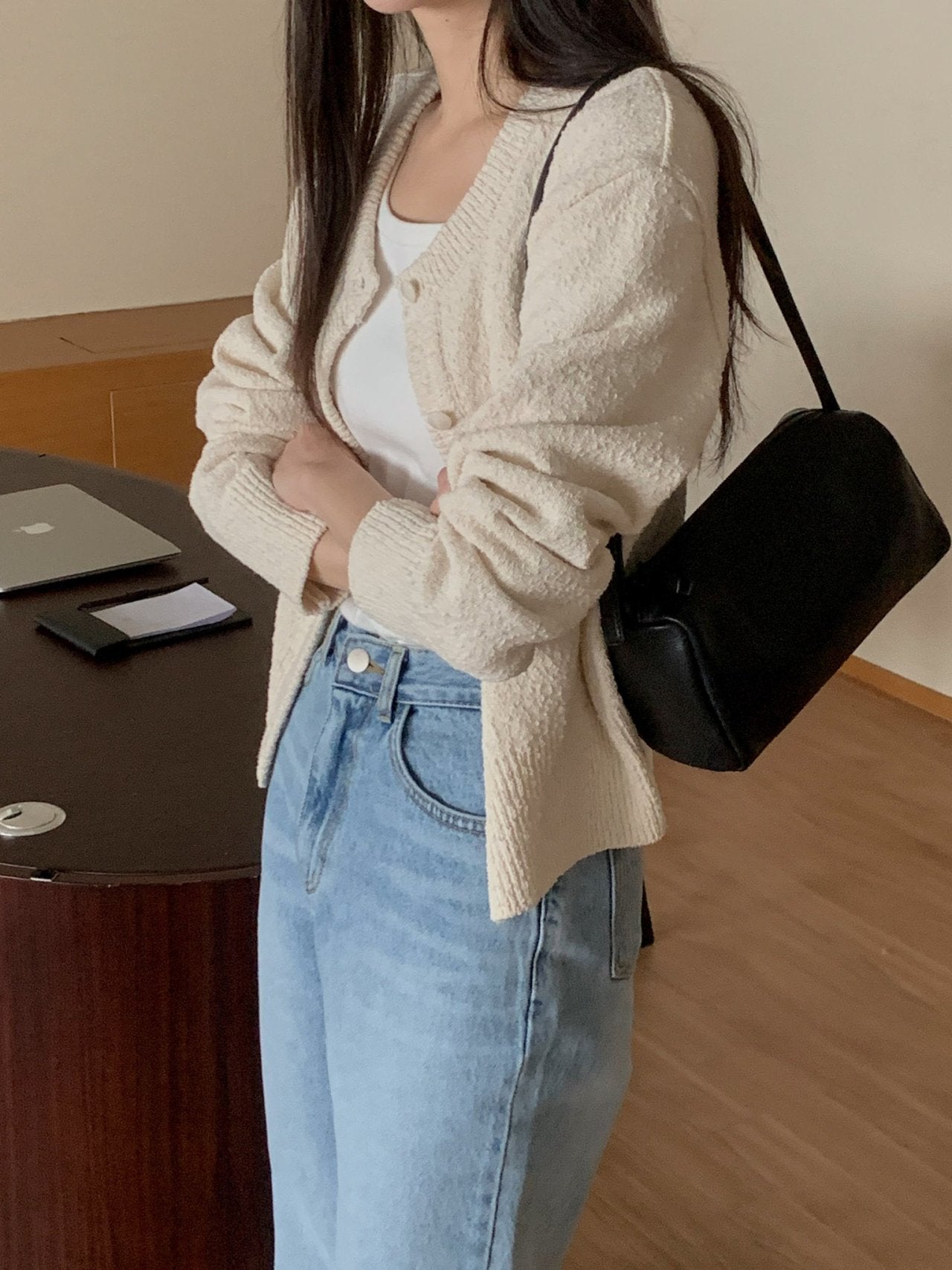 Burton tweed cardigan-2col