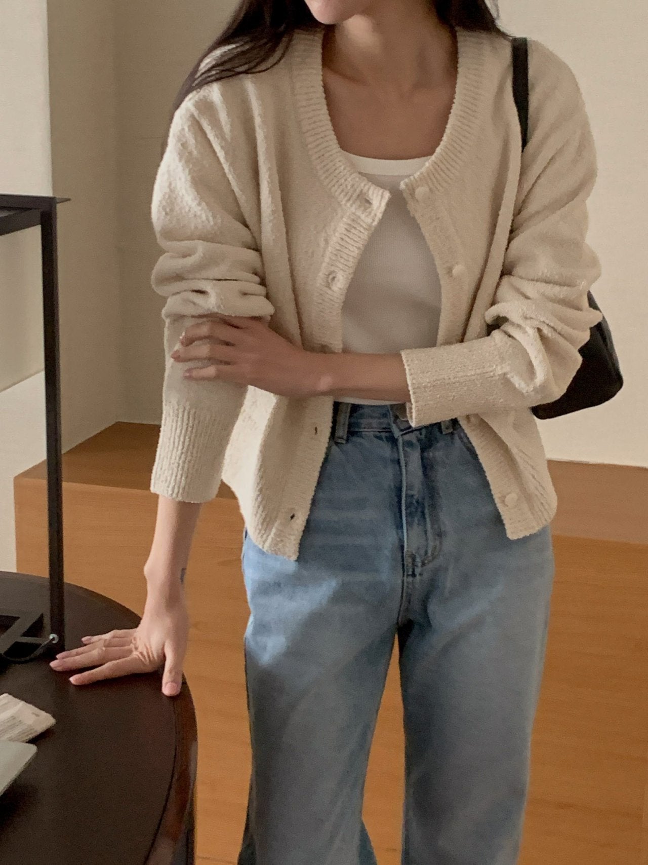 Burton tweed cardigan-2col