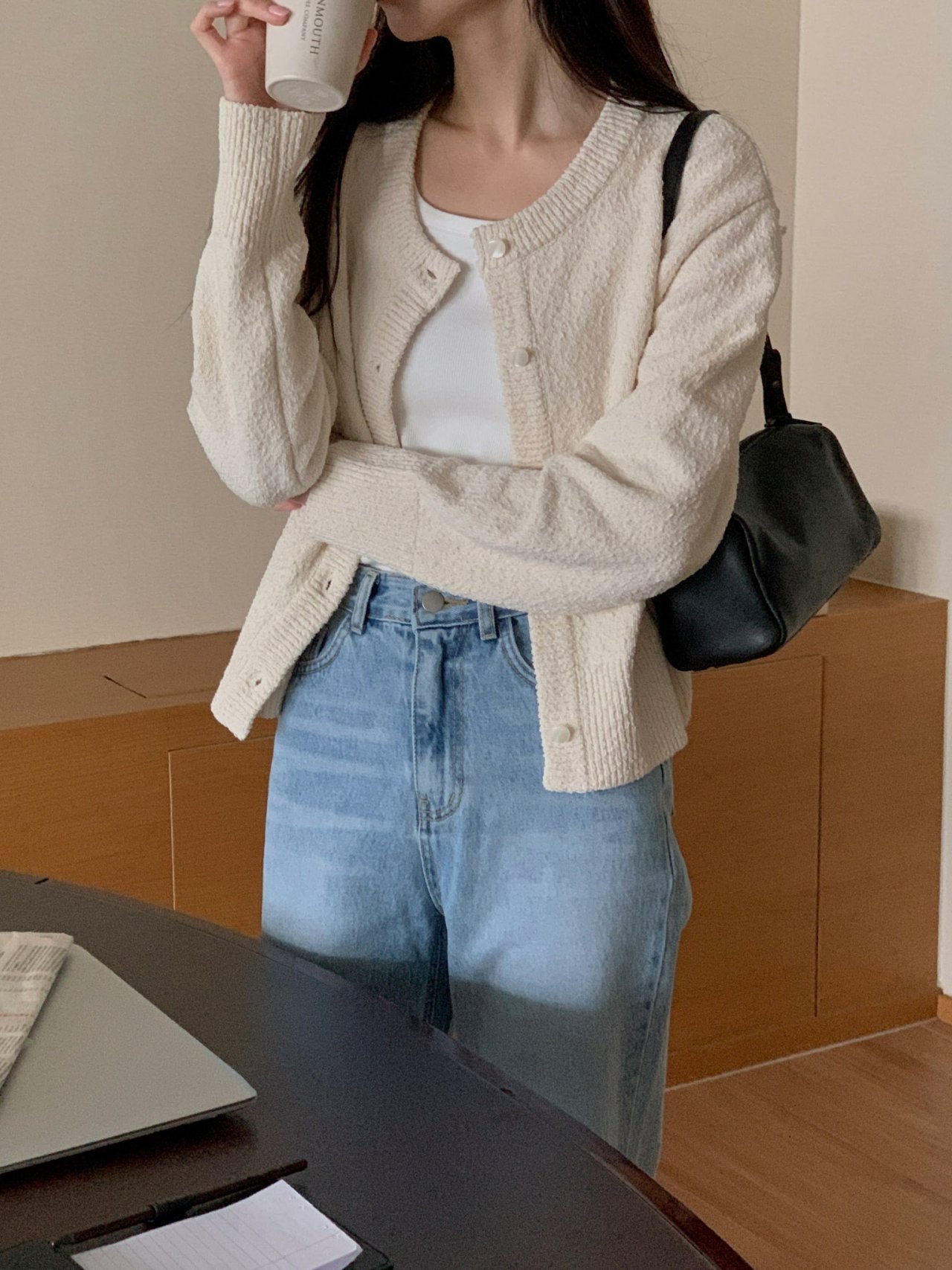Burton tweed cardigan-2col