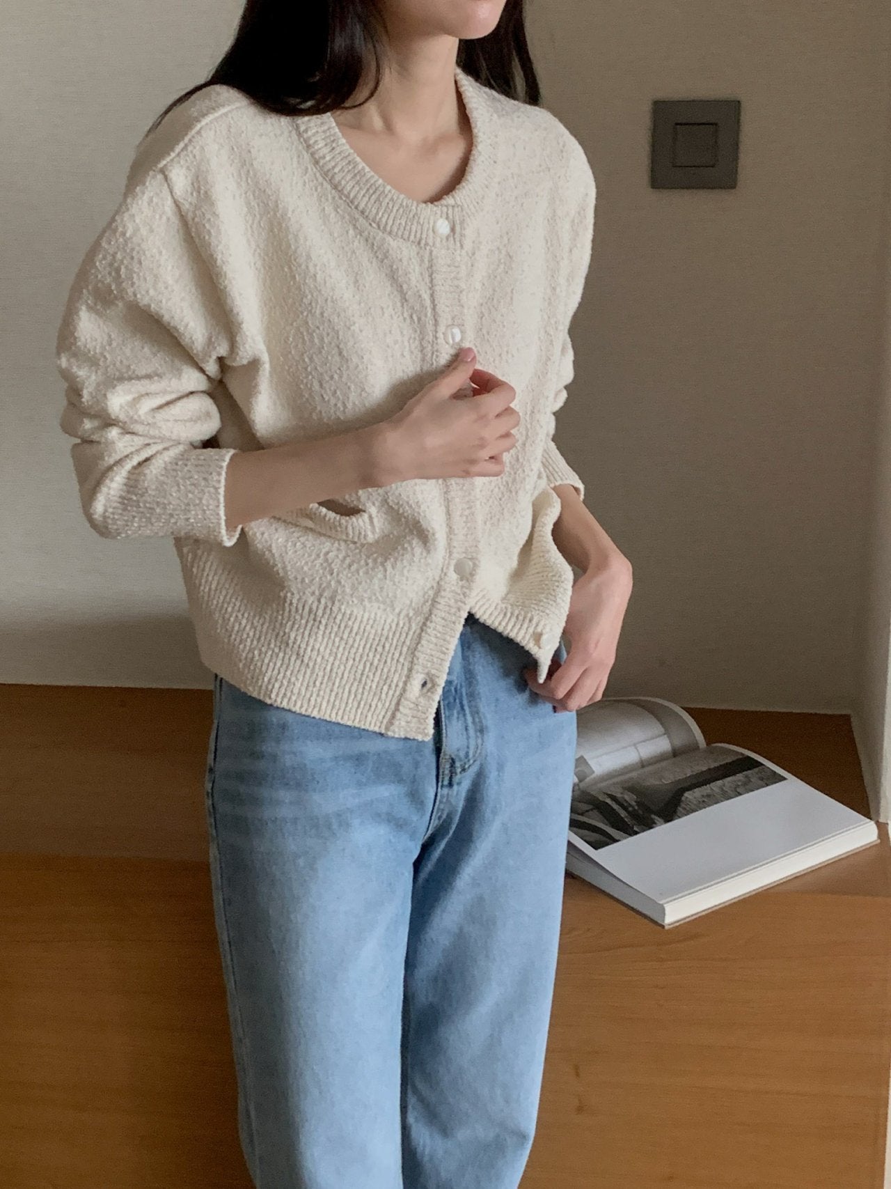Burton tweed cardigan-2col