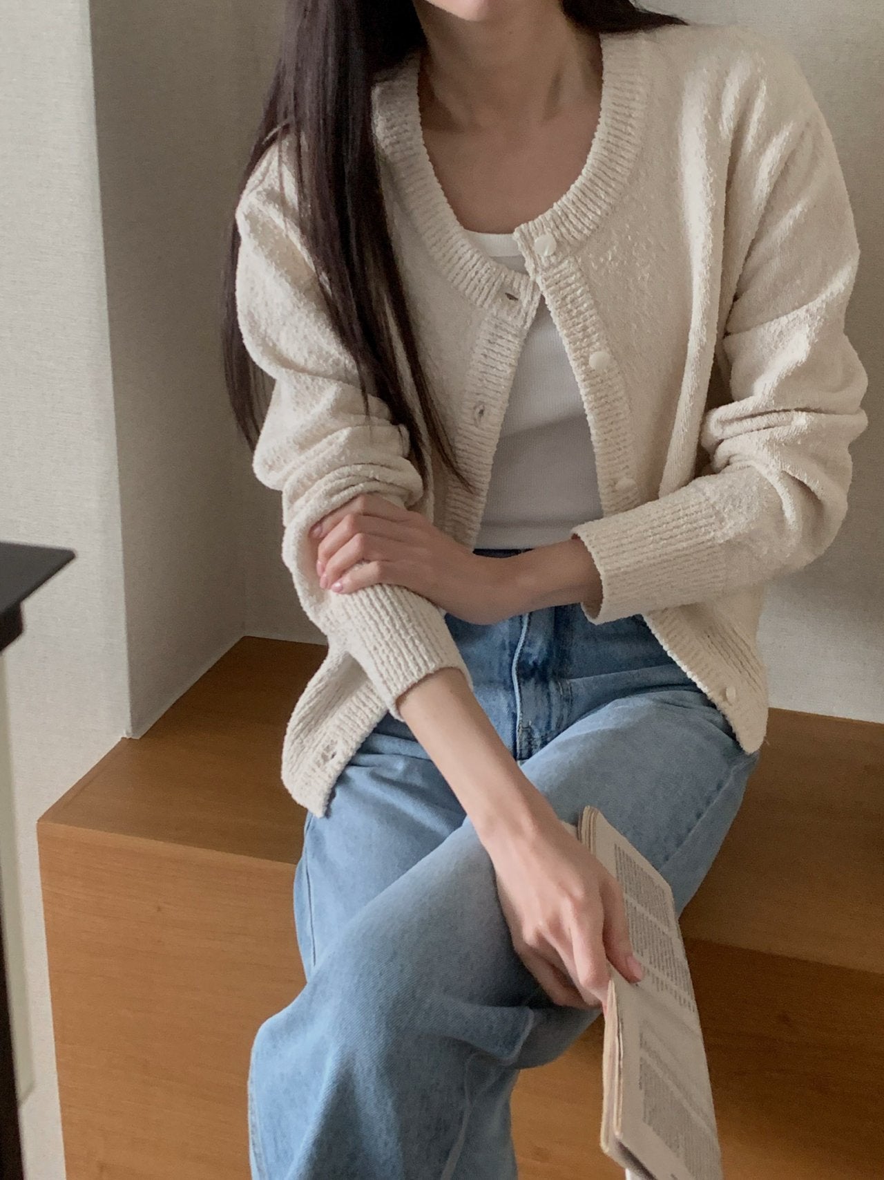 Burton tweed cardigan-2col