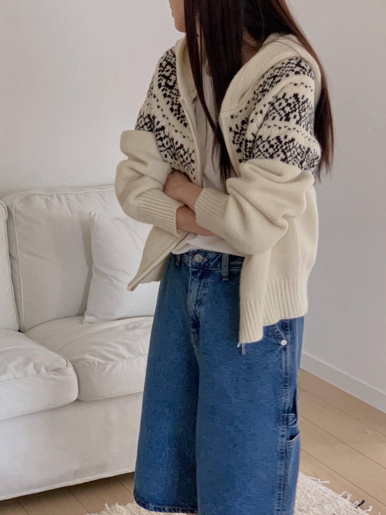 Daisy hood zip-up-3col