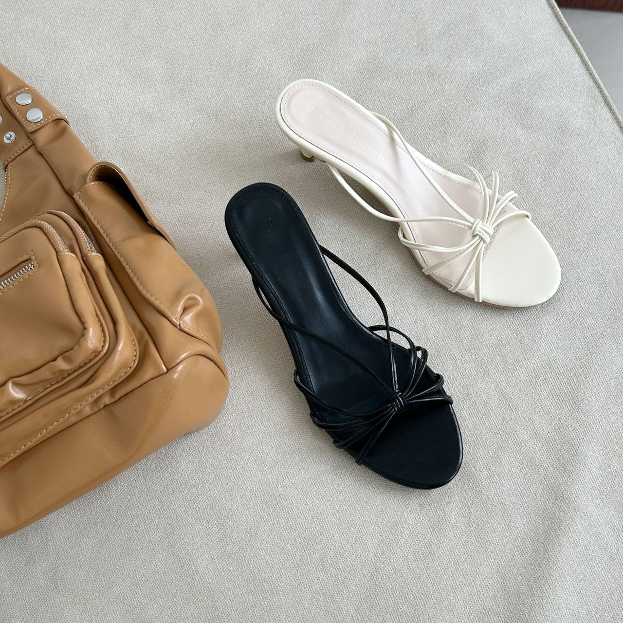 3cm heel slippers