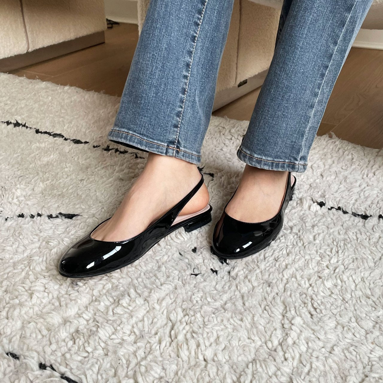 Round Mary Jane sandals