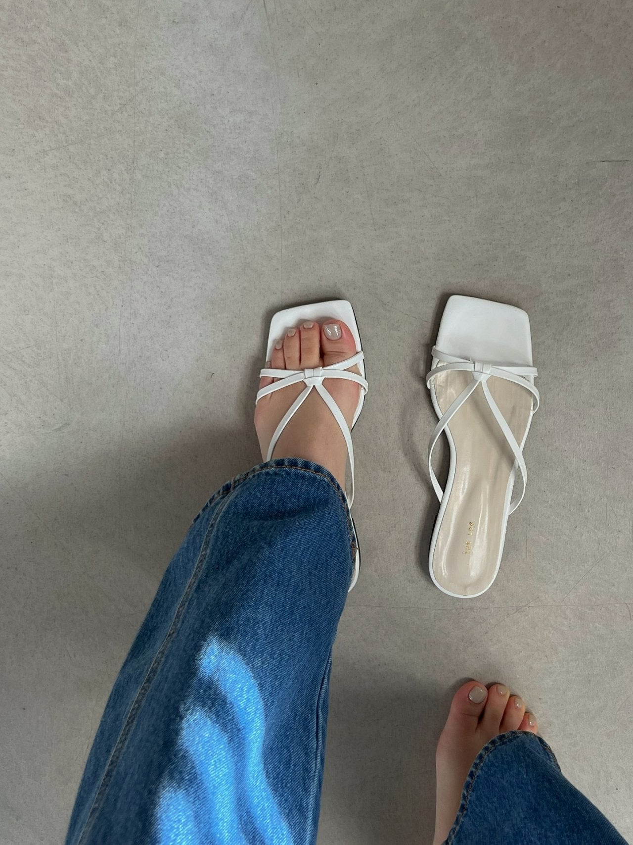Strap sandal mules