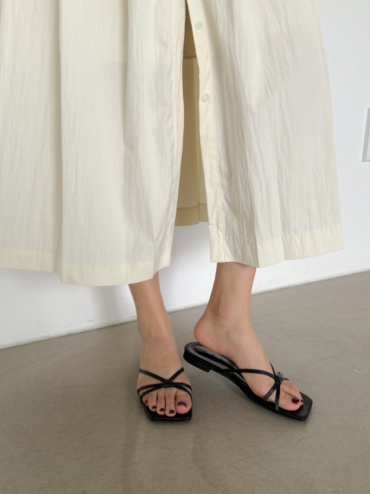 Strap sandal mules