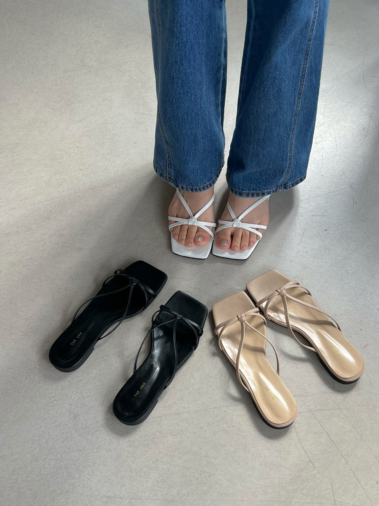 Strap sandal mules