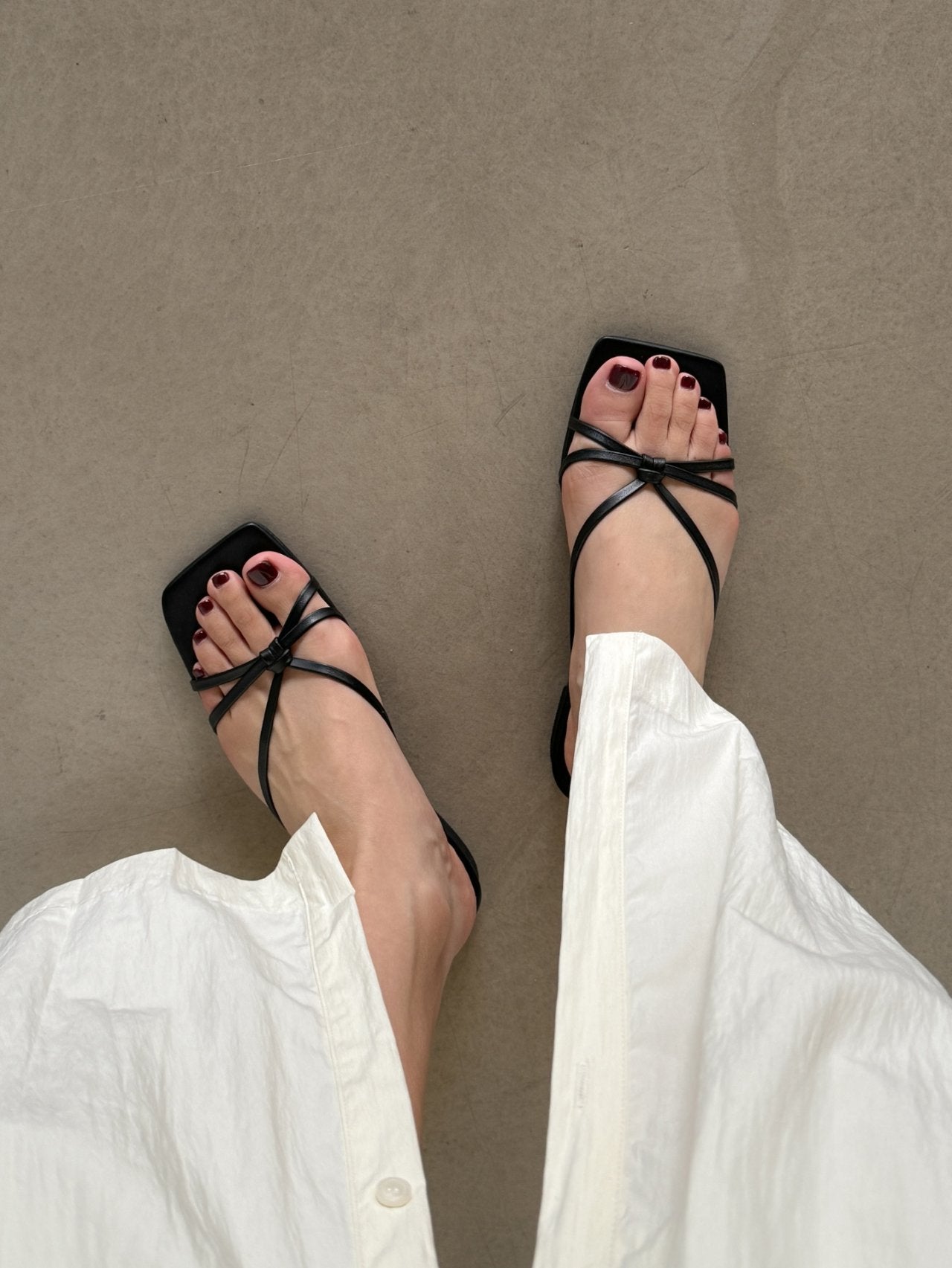 Strap sandal mules