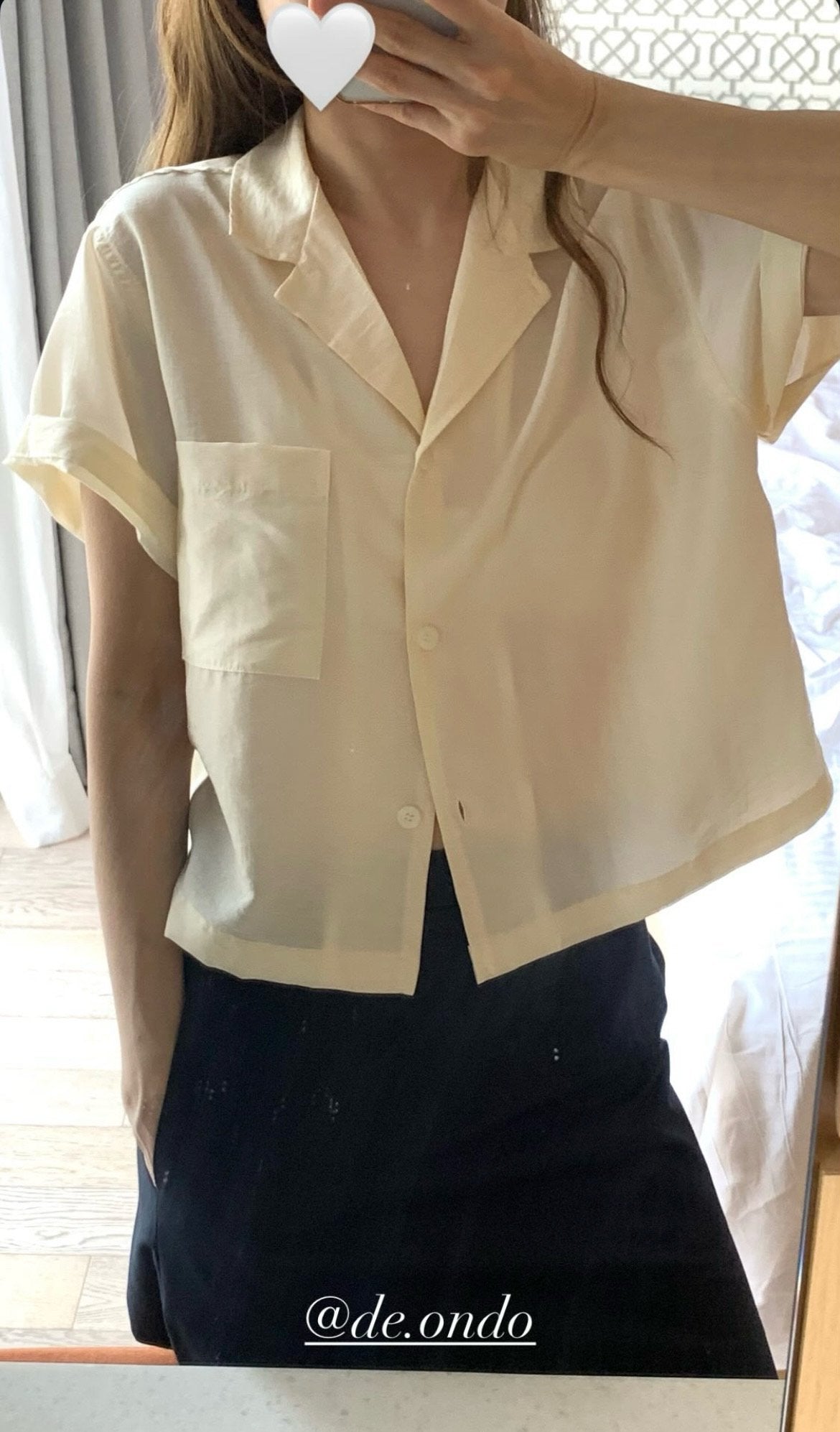 deondo cupra V collar shirt-3col