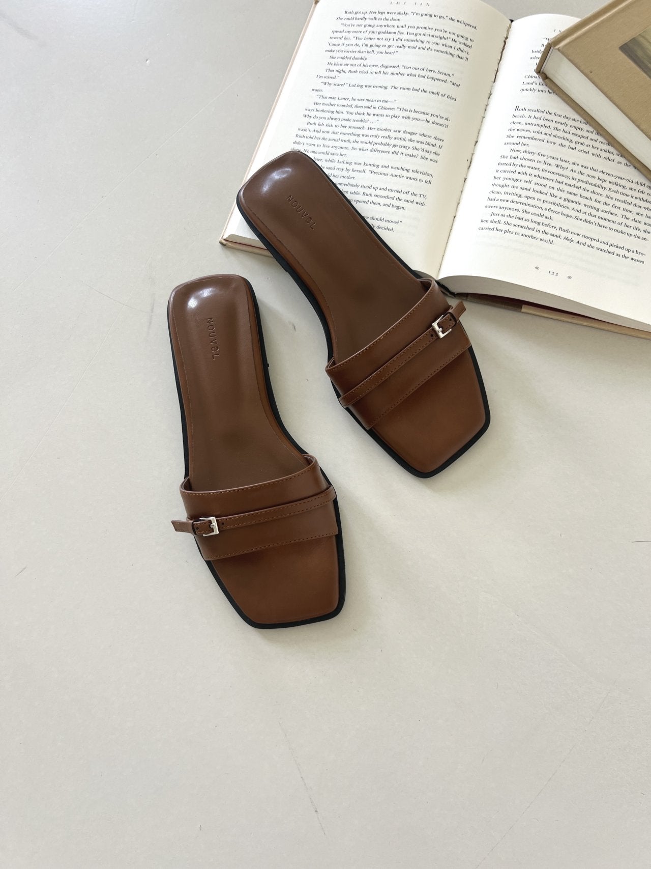 Strap Flat Mule-3col